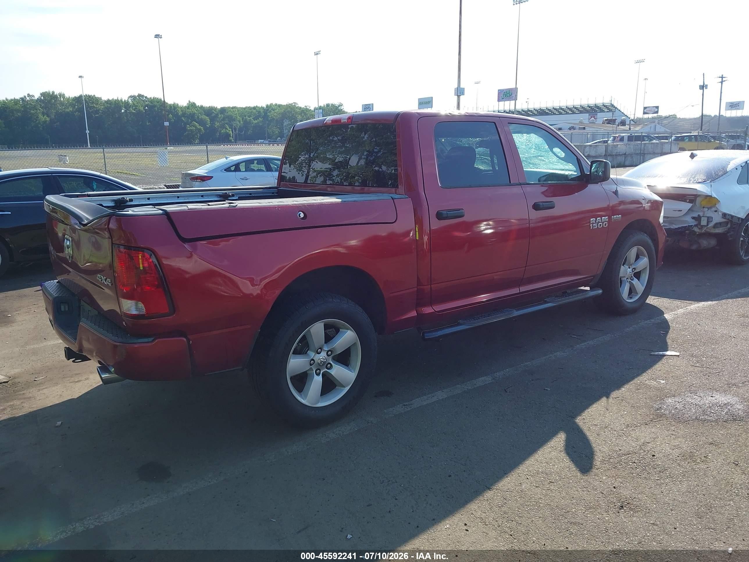 2013 Ram 1500 Express Red vin: 1C6RR7KT6DS649574