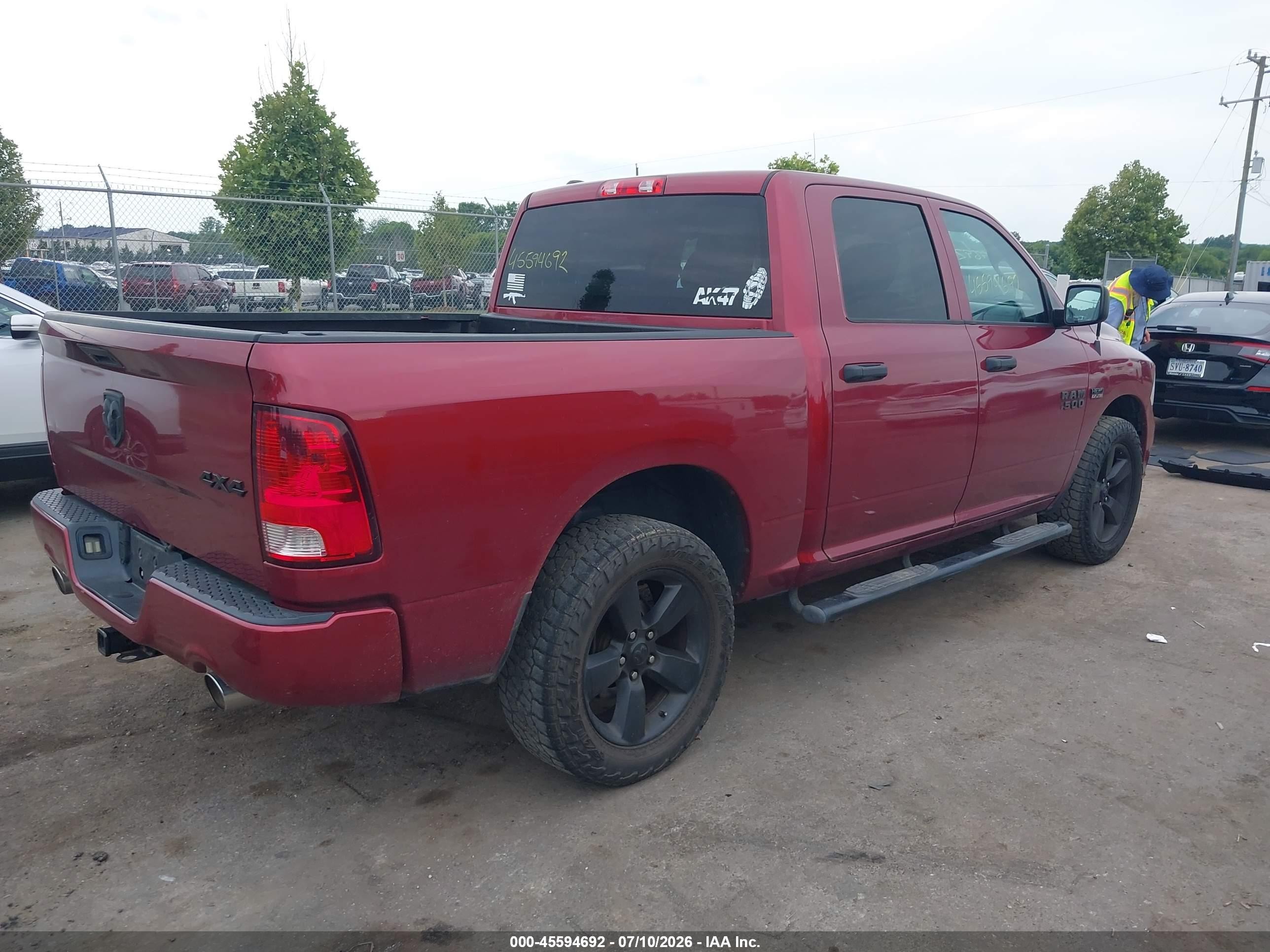 2014 Ram 1500 Express Red vin: 1C6RR7KT6ES273380