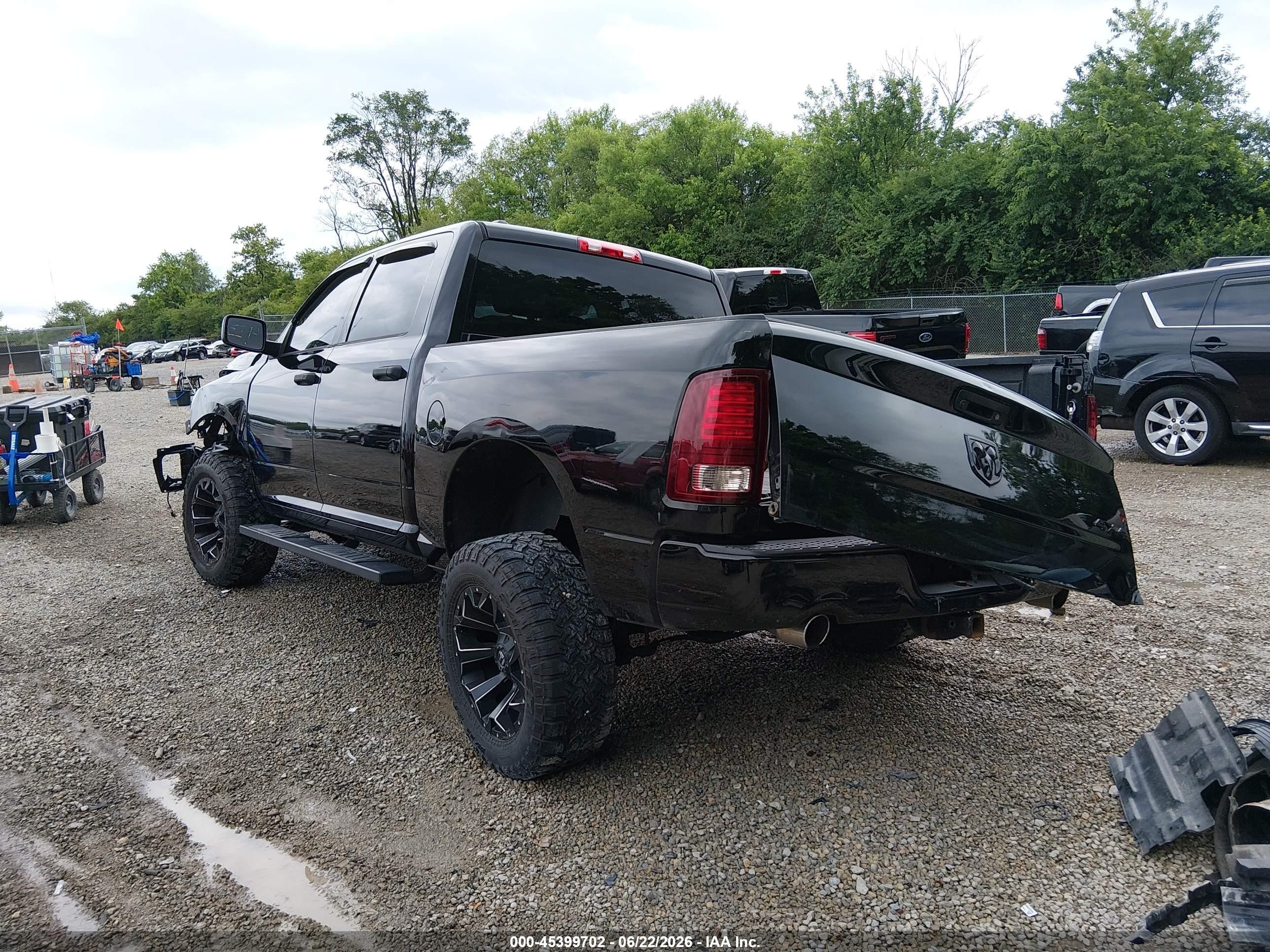 2014 Ram 1500 Express Black vin: 1C6RR7KT6ES419146