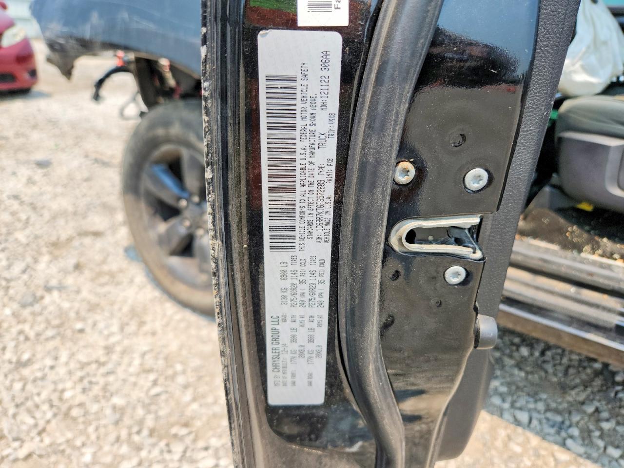2015 Ram 1500 St Черный vin: 1C6RR7KT6FS572689