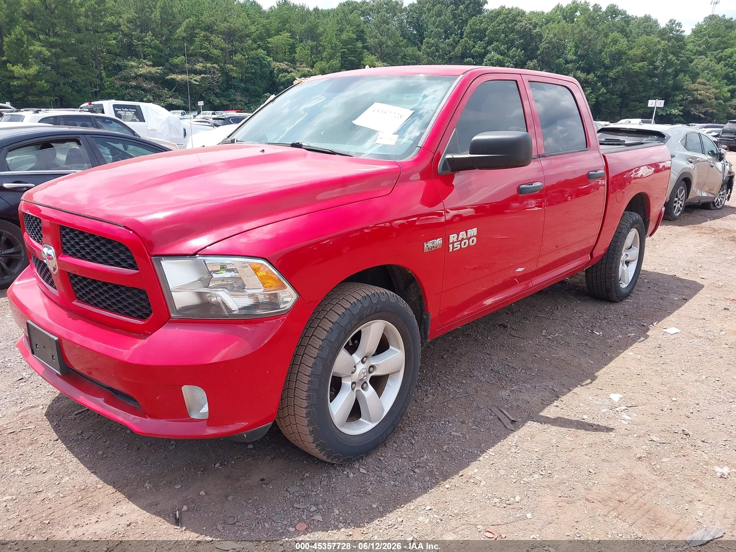 2015 Ram 1500 Express Red vin: 1C6RR7KT6FS780958