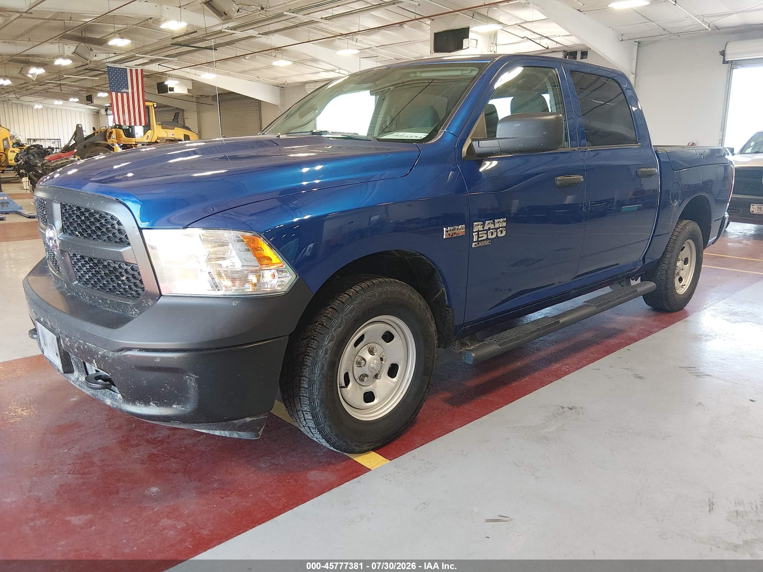 2019 Ram 1500 Classic Tradesman  4x4 5'7 Box Blue vin: 1C6RR7KT6KS641407