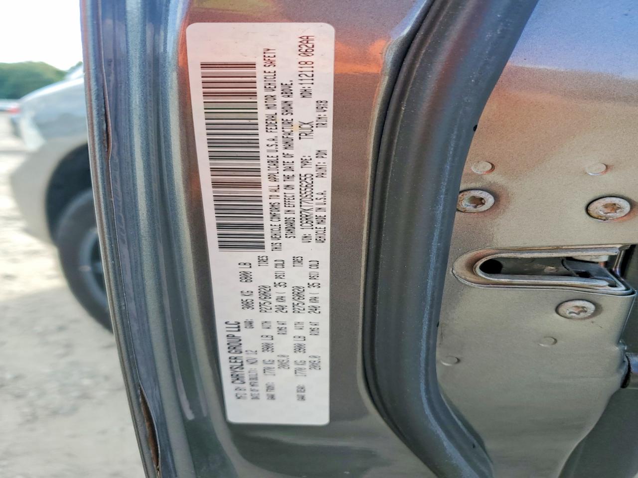 2013 Ram 1500 St Gray vin: 1C6RR7KT7DS556255