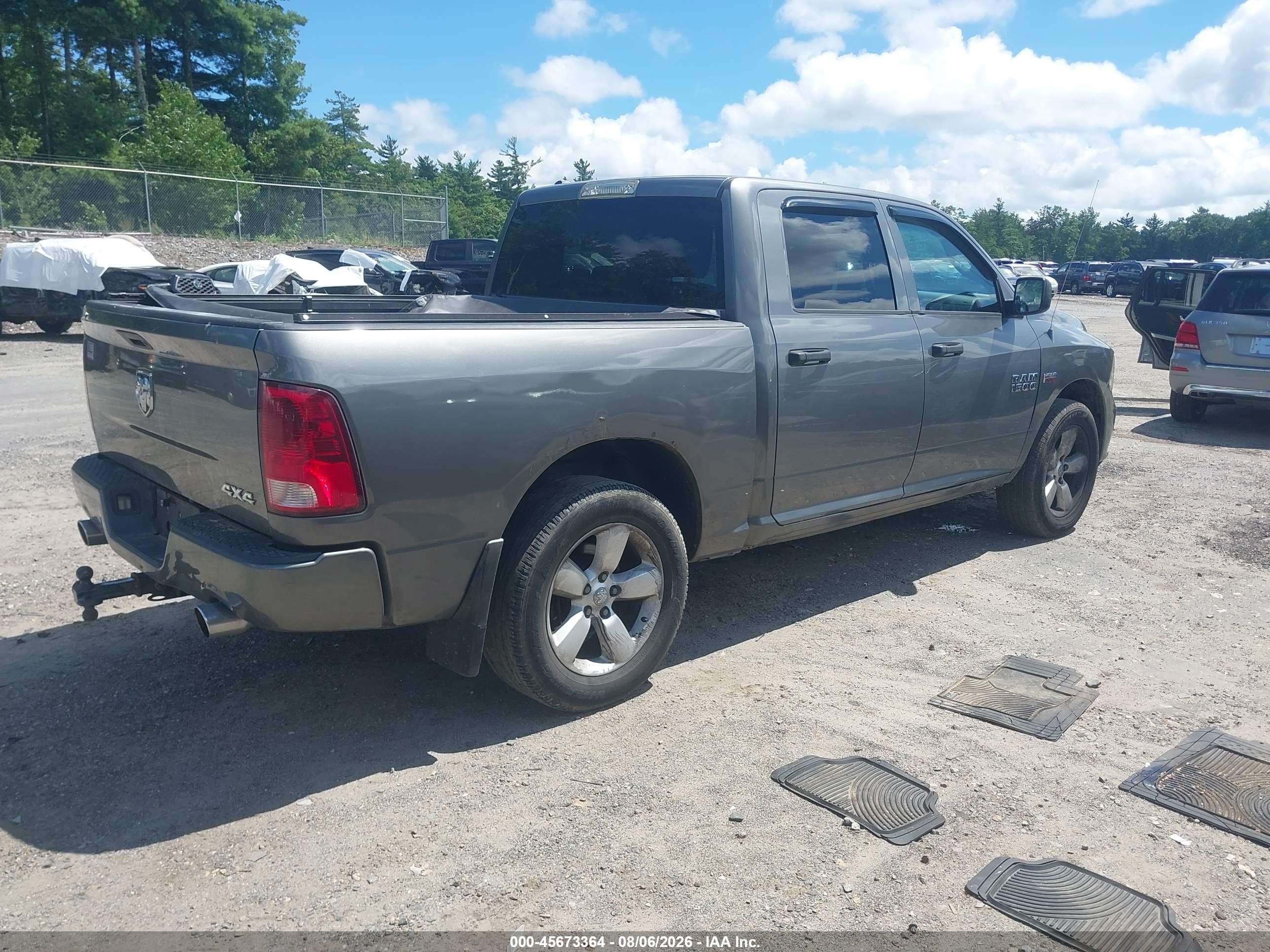2013 Ram 1500 Express Gray vin: 1C6RR7KT7DS631701