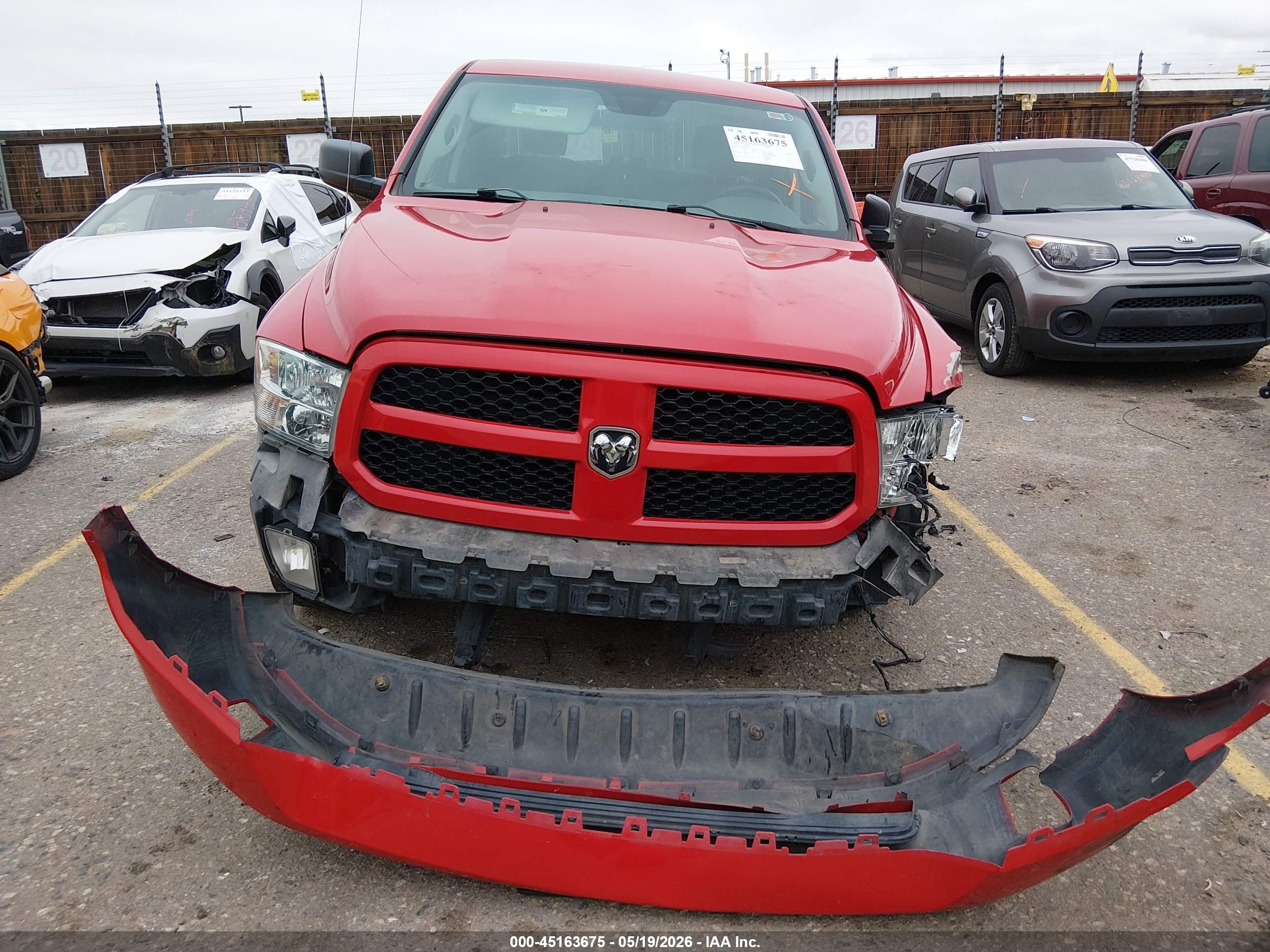 2014 Ram 1500 Express Red vin: 1C6RR7KT7ES374122