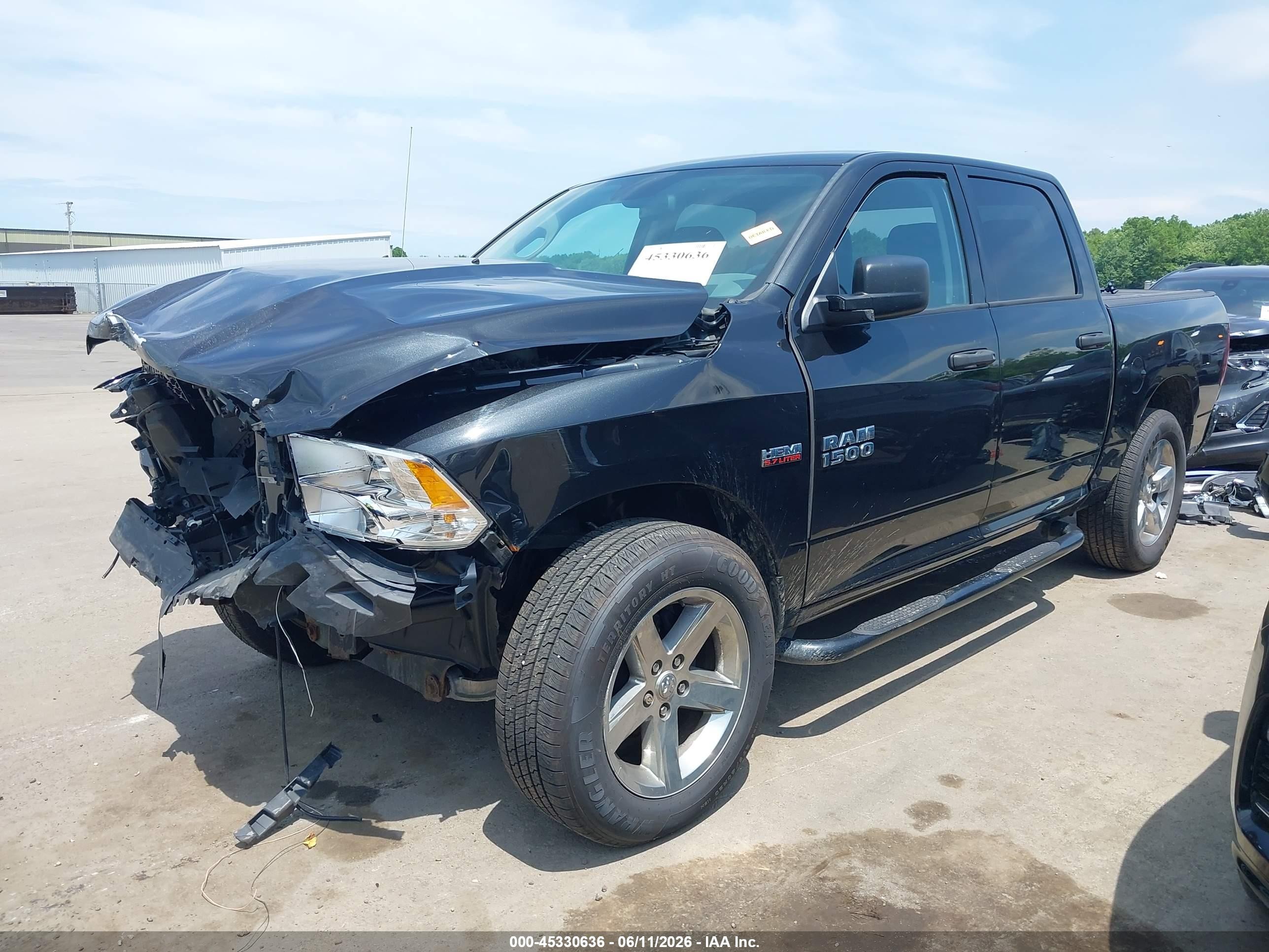 2015 Ram 1500 Express Black vin: 1C6RR7KT7FS648646