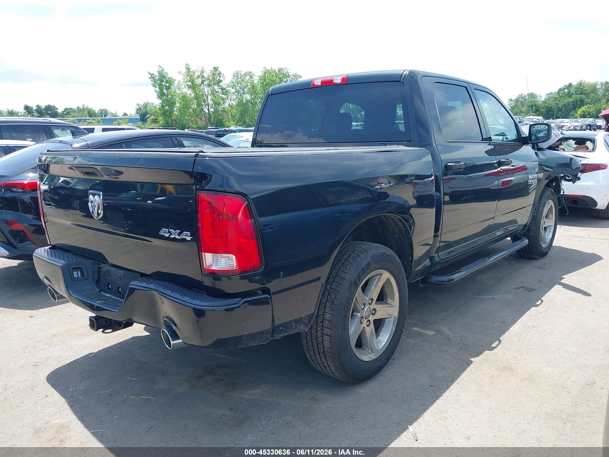2015 Ram 1500 Express Black vin: 1C6RR7KT7FS648646