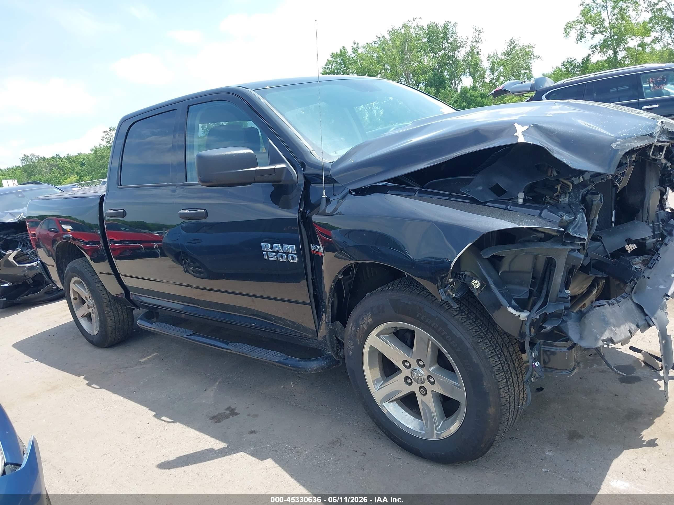 2015 Ram 1500 Express Black vin: 1C6RR7KT7FS648646