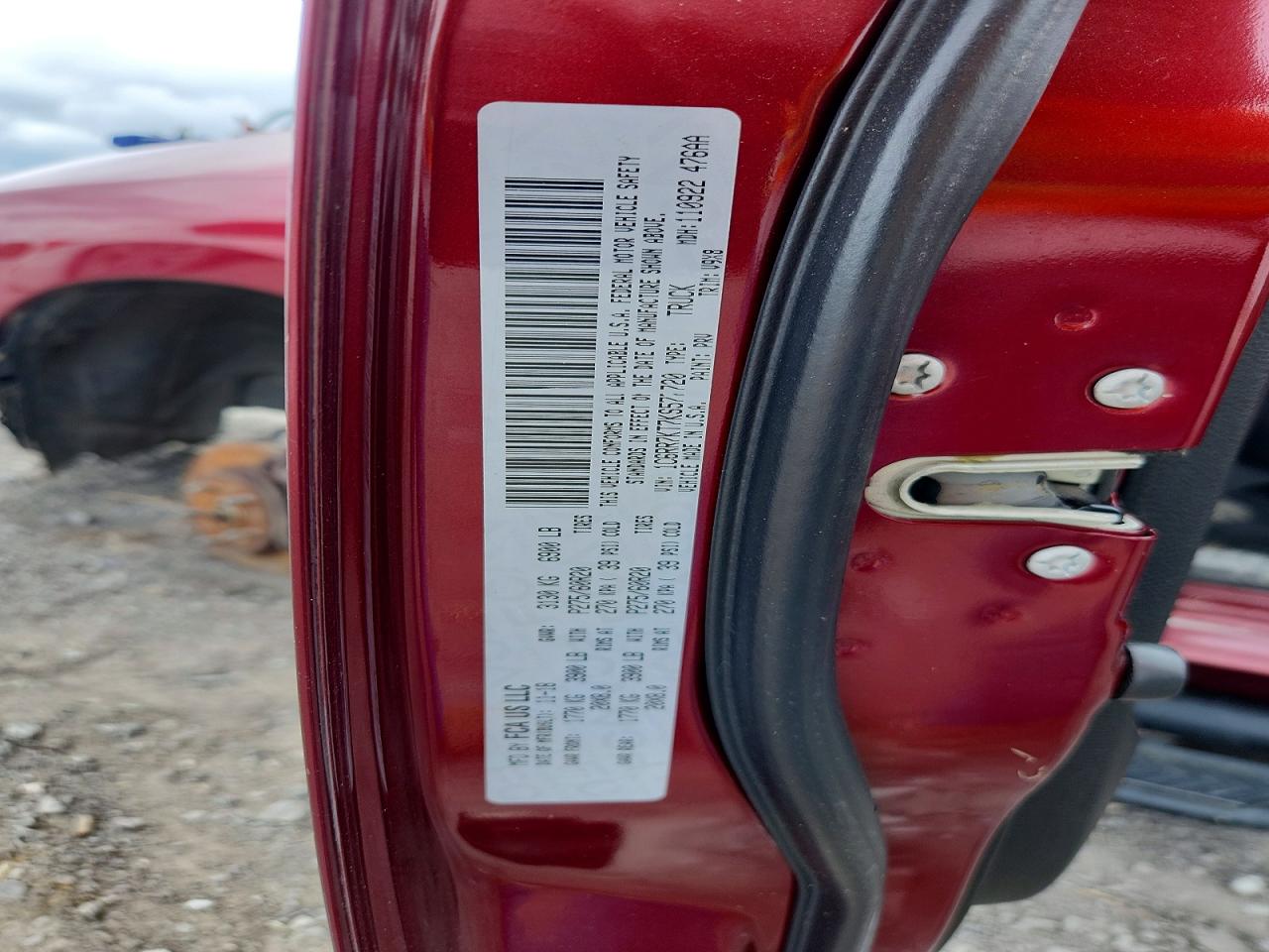 2007 Ram 1500 Classic Tradesman Burgundy vin: 1C6RR7KT7KS577720