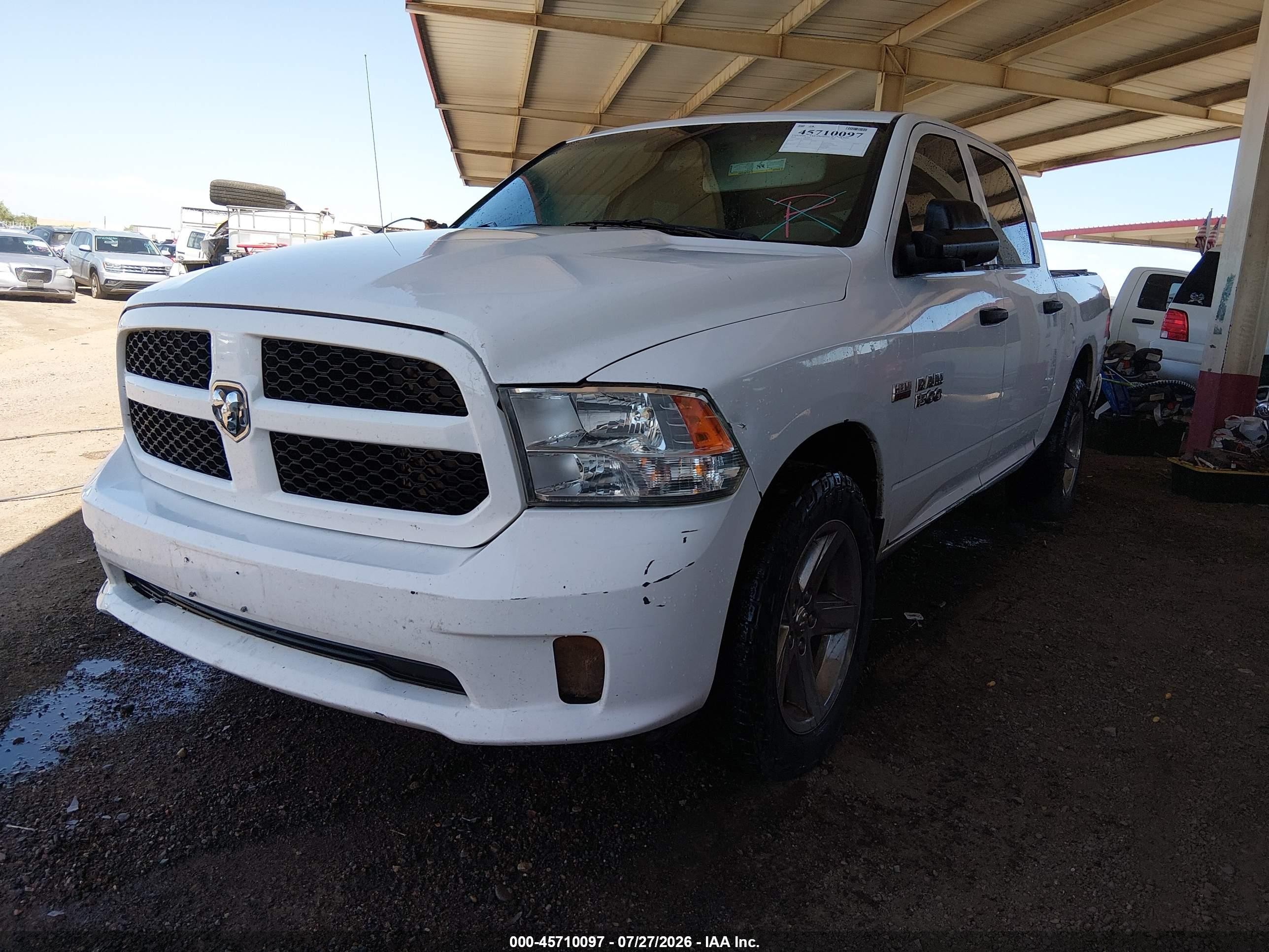 2013 Ram 1500 Express White vin: 1C6RR7KT8DS509719