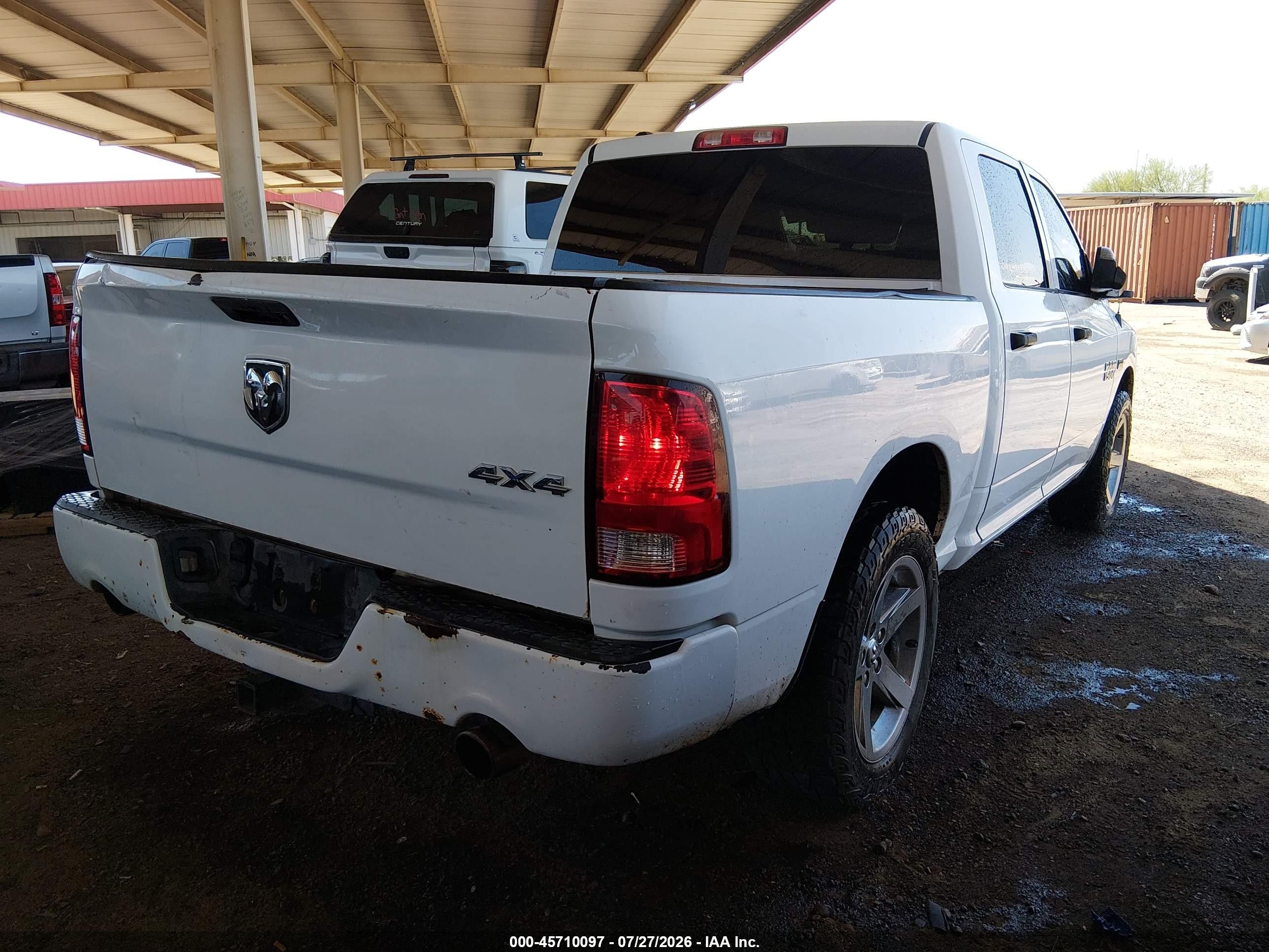 2013 Ram 1500 Express White vin: 1C6RR7KT8DS509719