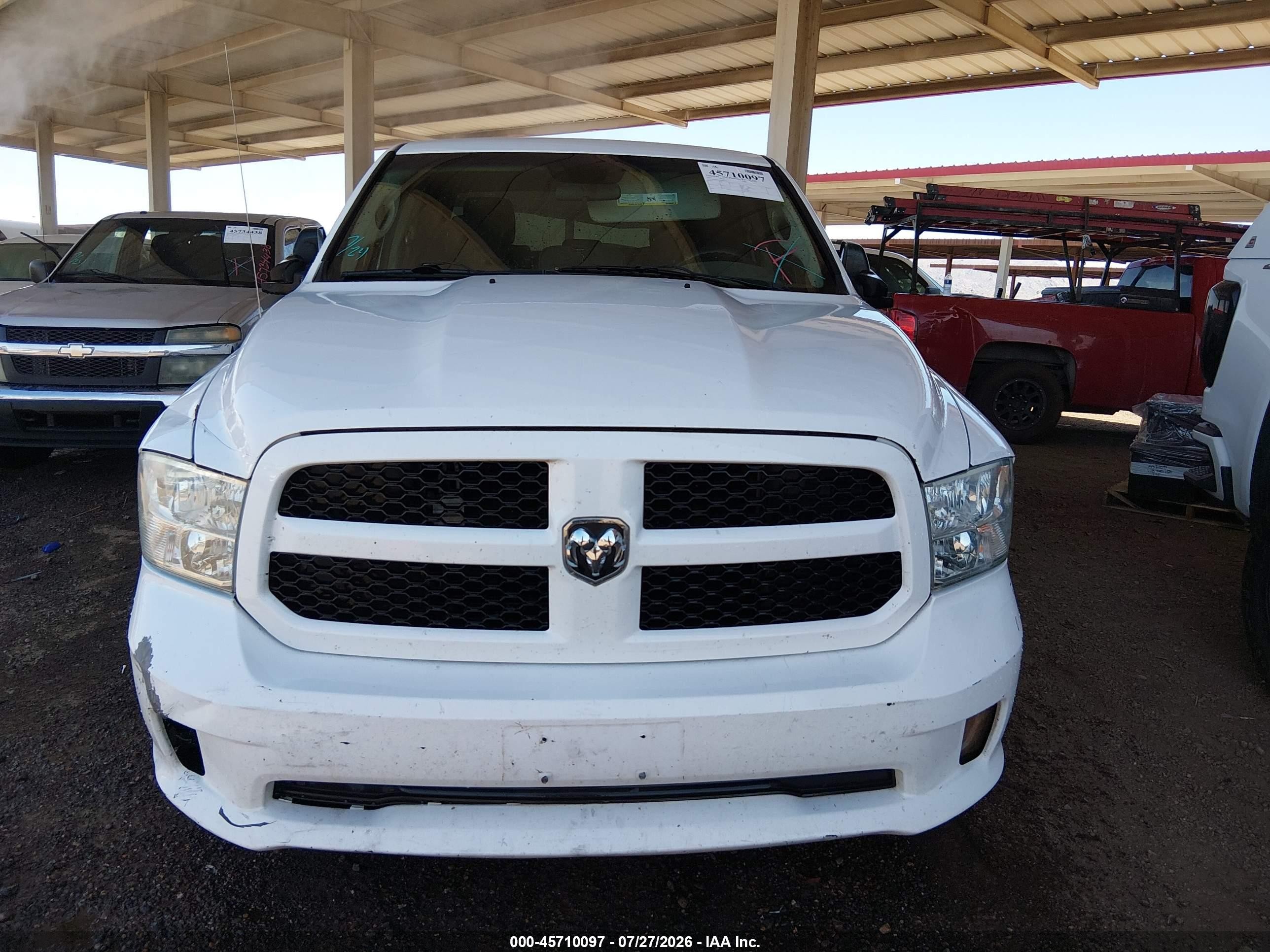 2013 Ram 1500 Express White vin: 1C6RR7KT8DS509719