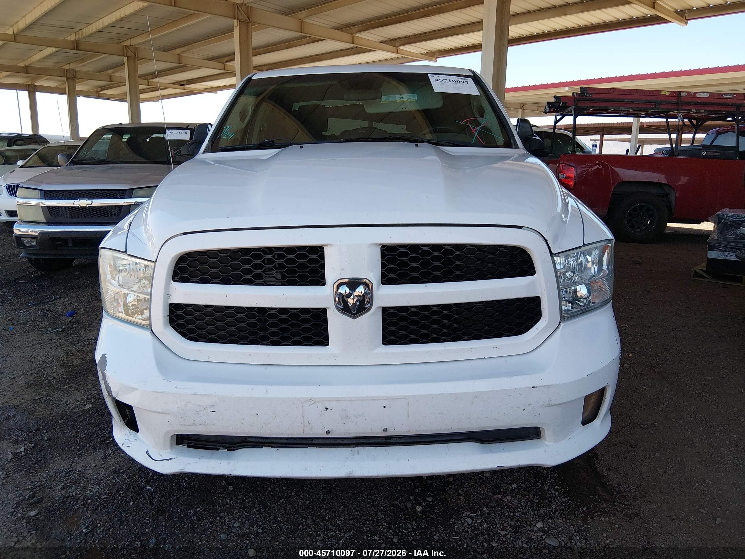 2013 Ram 1500 Express White vin: 1C6RR7KT8DS509719