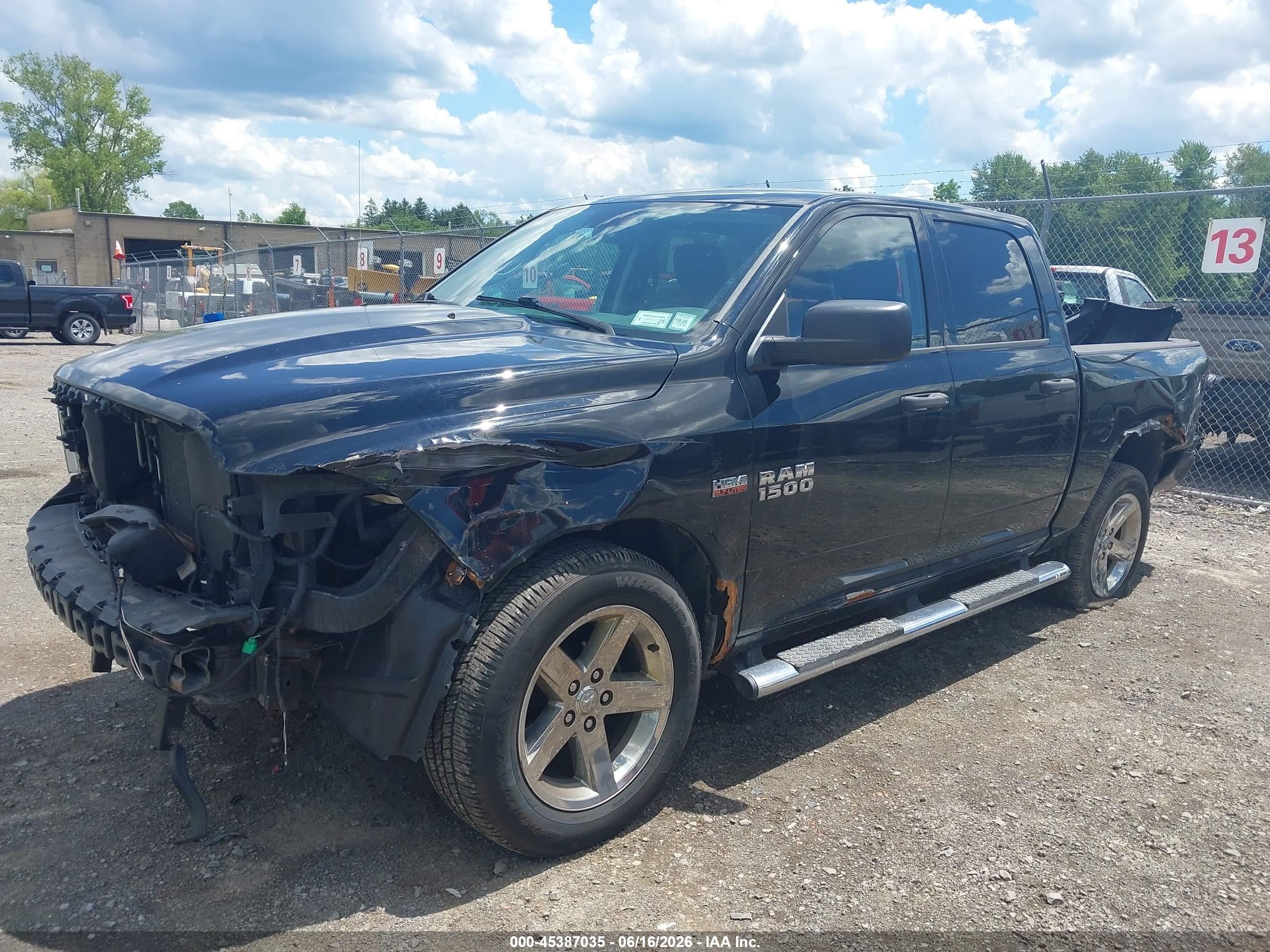 2014 Ram 1500 Express Black vin: 1C6RR7KT8ES151751