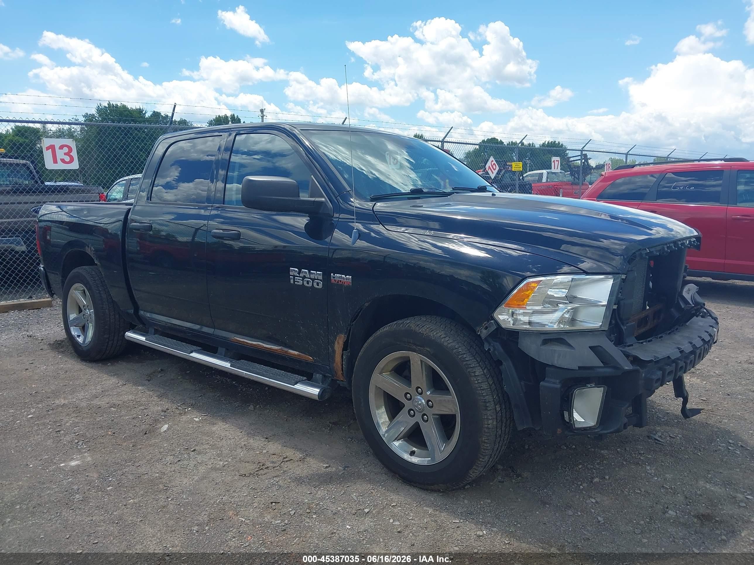 2014 Ram 1500 Express Black vin: 1C6RR7KT8ES151751
