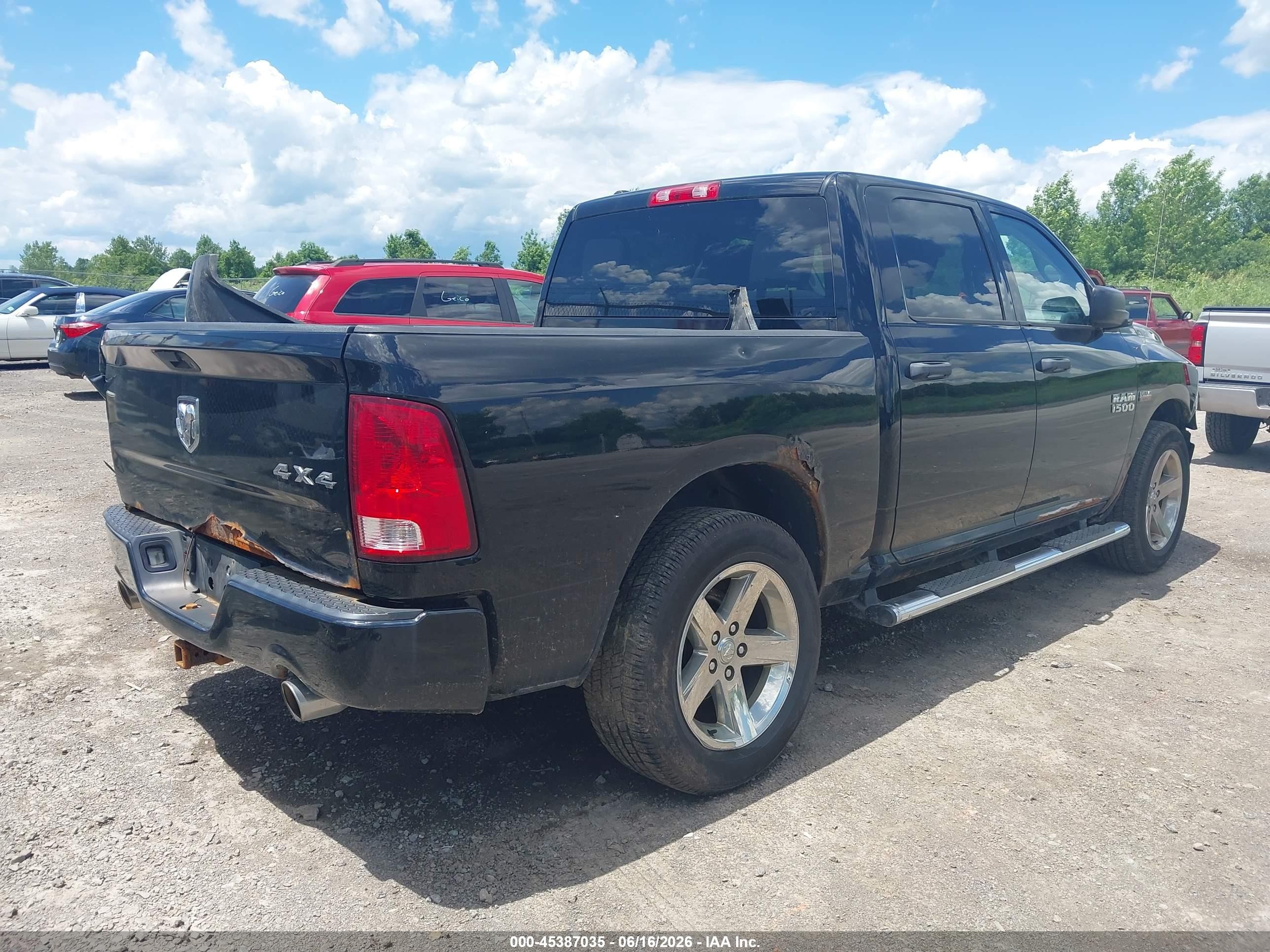 2014 Ram 1500 Express Black vin: 1C6RR7KT8ES151751