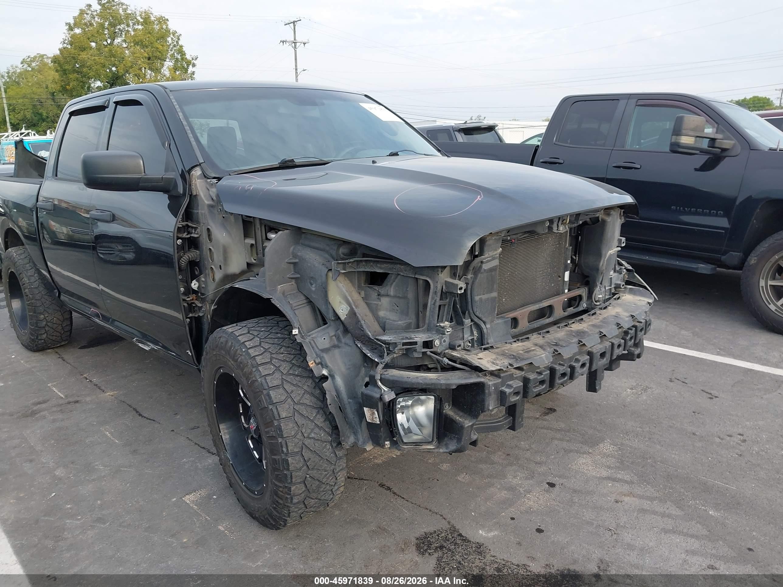 2014 Ram 1500 Express Черный vin: 1C6RR7KT8ES216968