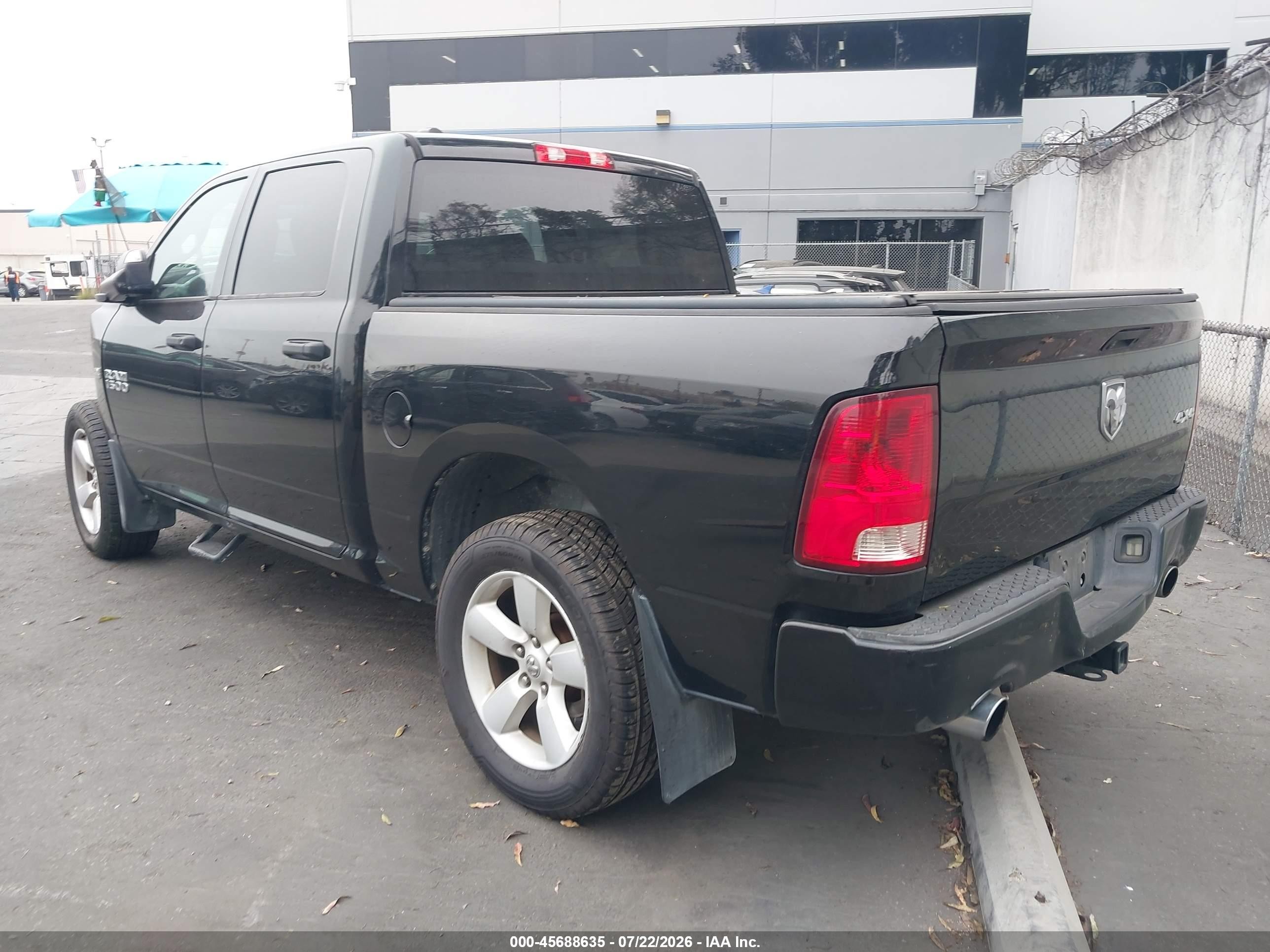 2014 Ram 1500 Express Black vin: 1C6RR7KT9ES411008
