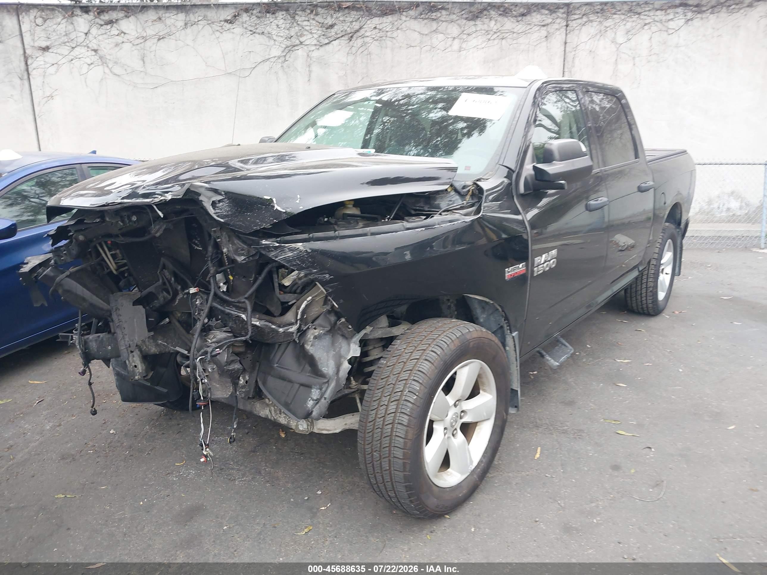 2014 Ram 1500 Express Black vin: 1C6RR7KT9ES411008