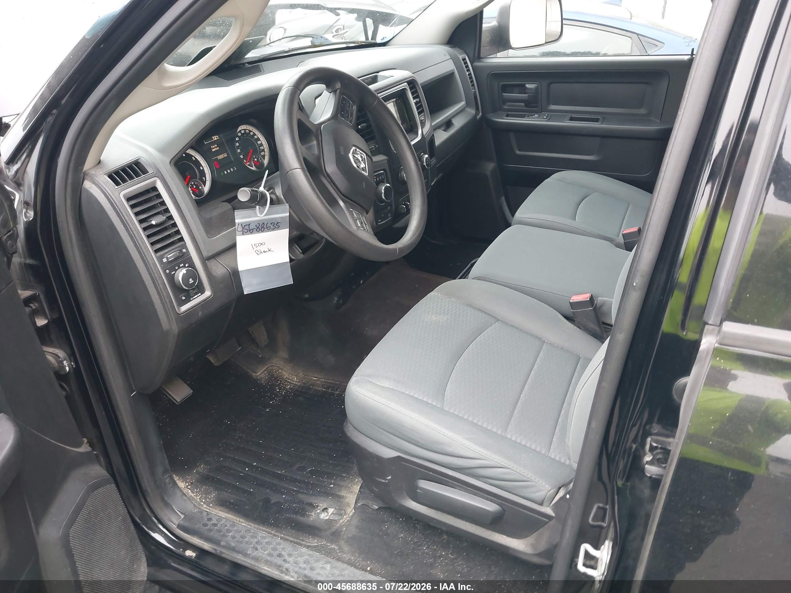2014 Ram 1500 Express Black vin: 1C6RR7KT9ES411008