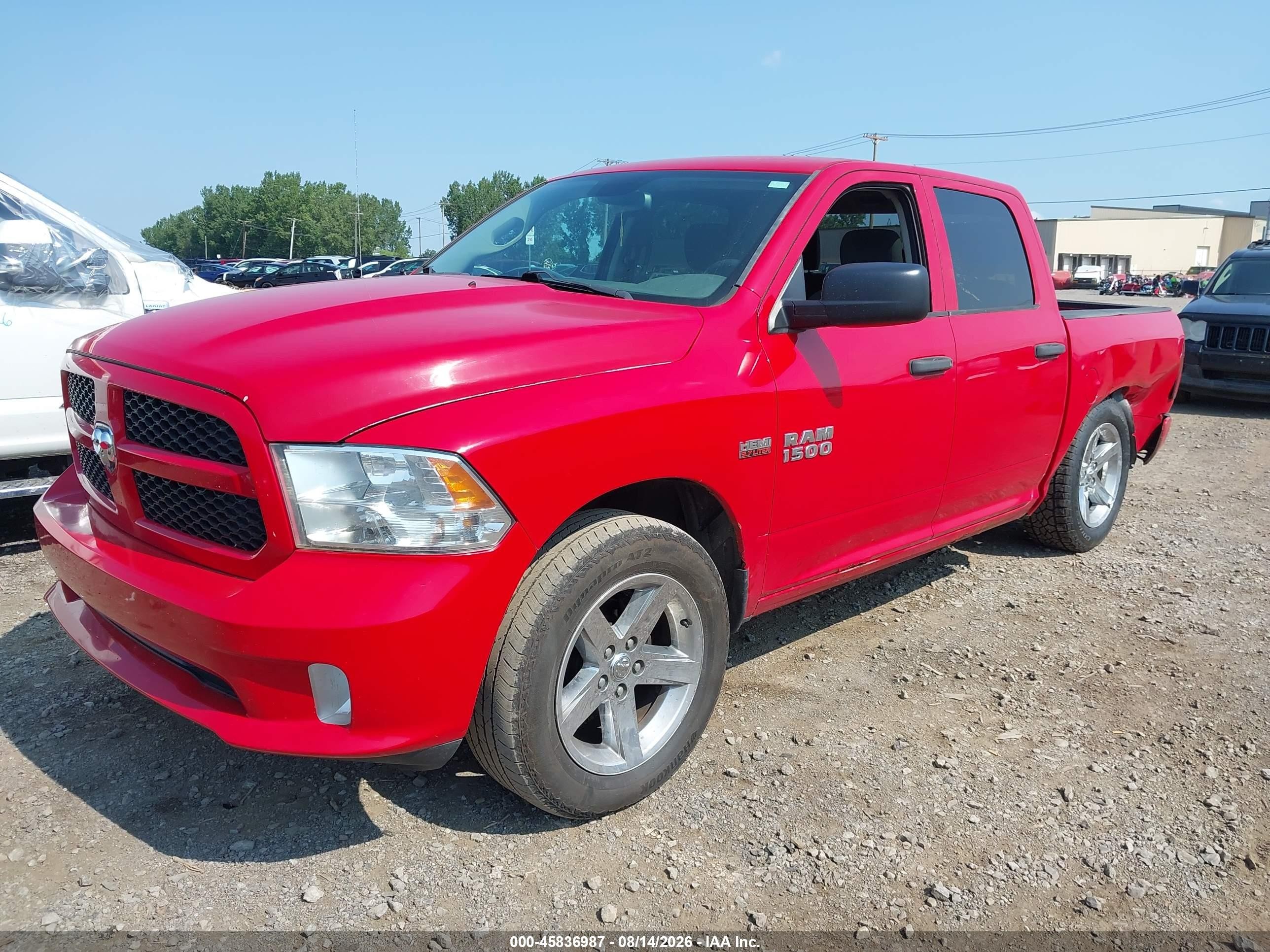 2014 Ram 1500 Express Red vin: 1C6RR7KTXES161987