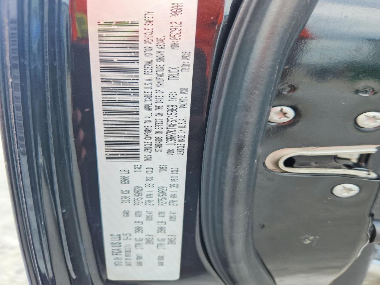 2015 Ram 1500 St Black vin: 1C6RR7KTXFS715868