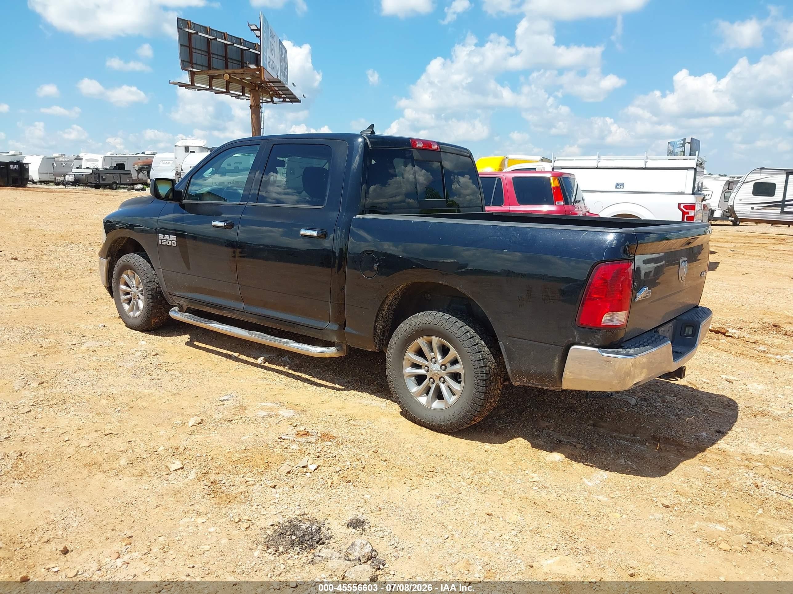 2013 Ram 1500 Slt Черный vin: 1C6RR7LG0DS720317