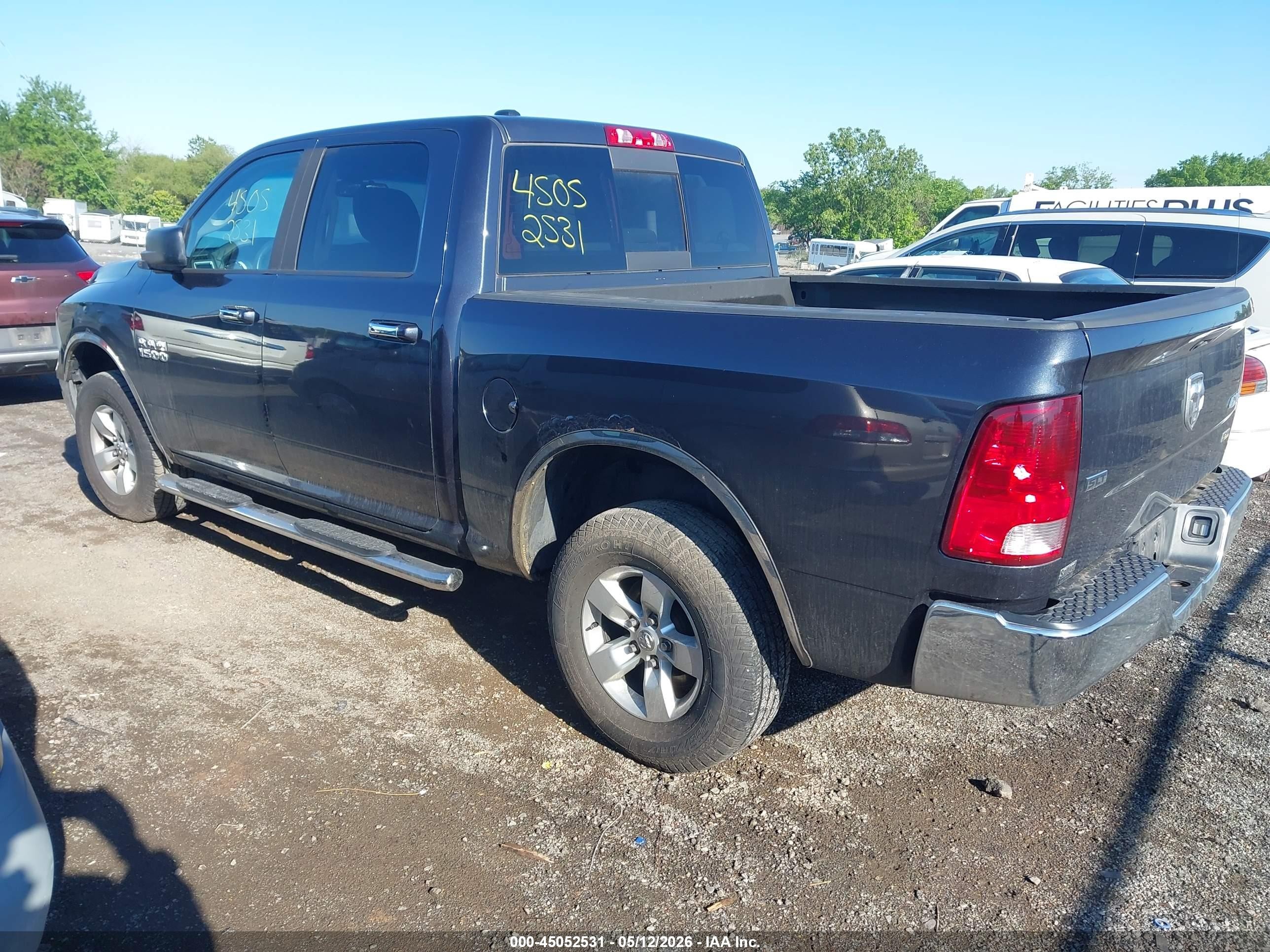 2014 Ram 1500 Slt Black vin: 1C6RR7LG0ES159697