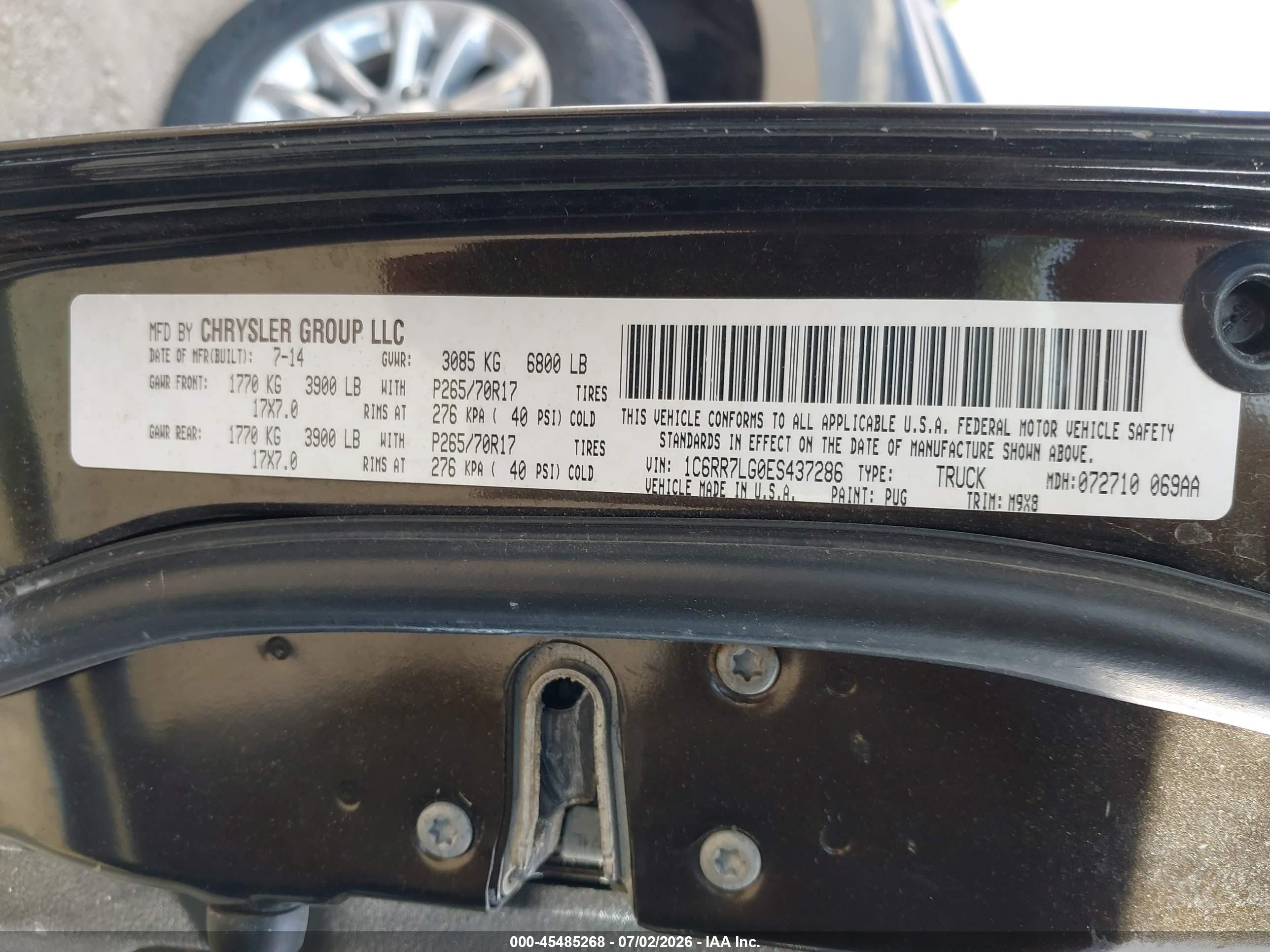 2014 Ram 1500 Big Horn Brown vin: 1C6RR7LG0ES437286