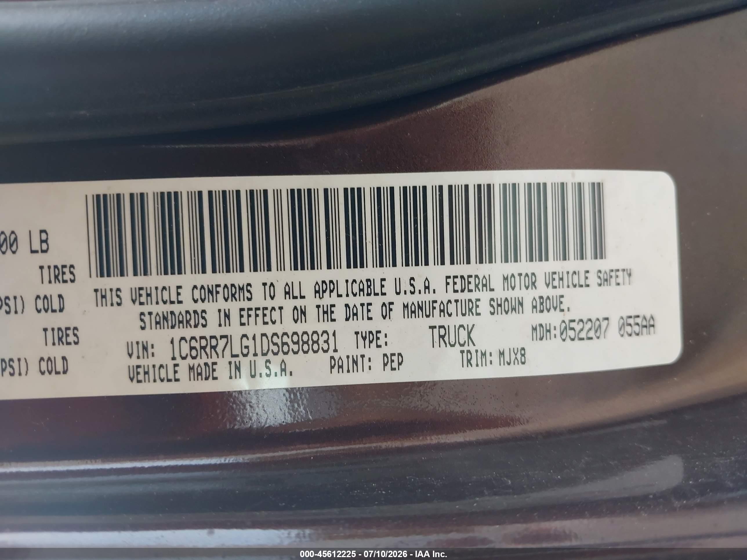 2013 Ram 1500 Slt Maroon vin: 1C6RR7LG1DS698831