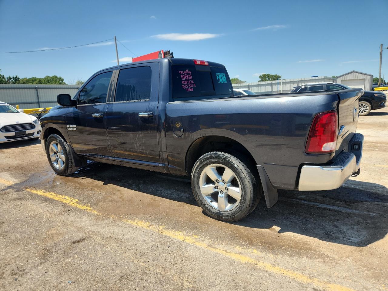 2015 Ram 1500 Slt Gray vin: 1C6RR7LG1FS671664 Damage: Left Bed Side, Dent(S) W/ Paint Dmg, 2 To 3 Inches