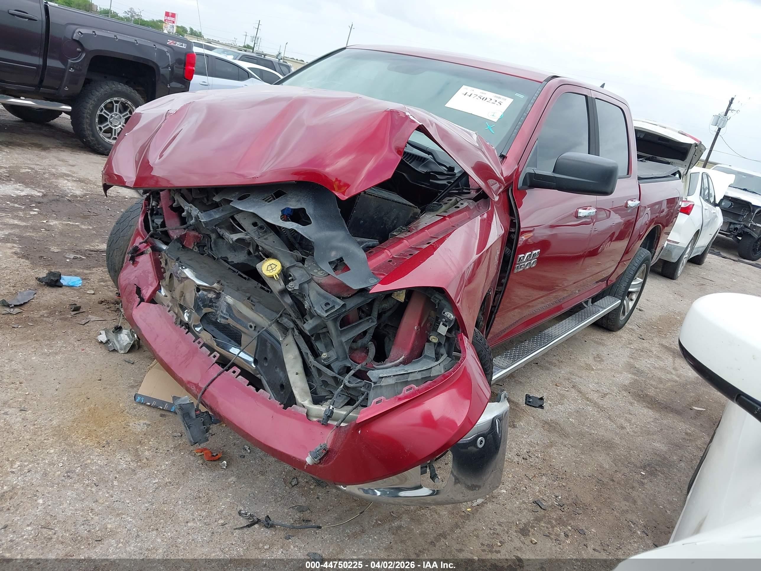 2014 Ram 1500 Big Horn Красный vin: 1C6RR7LG4ES306023