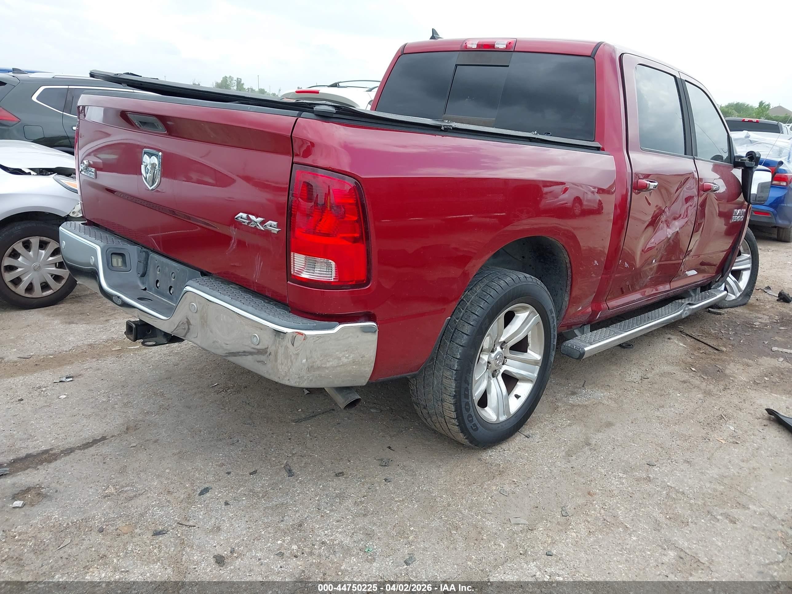 2014 Ram 1500 Big Horn Красный vin: 1C6RR7LG4ES306023