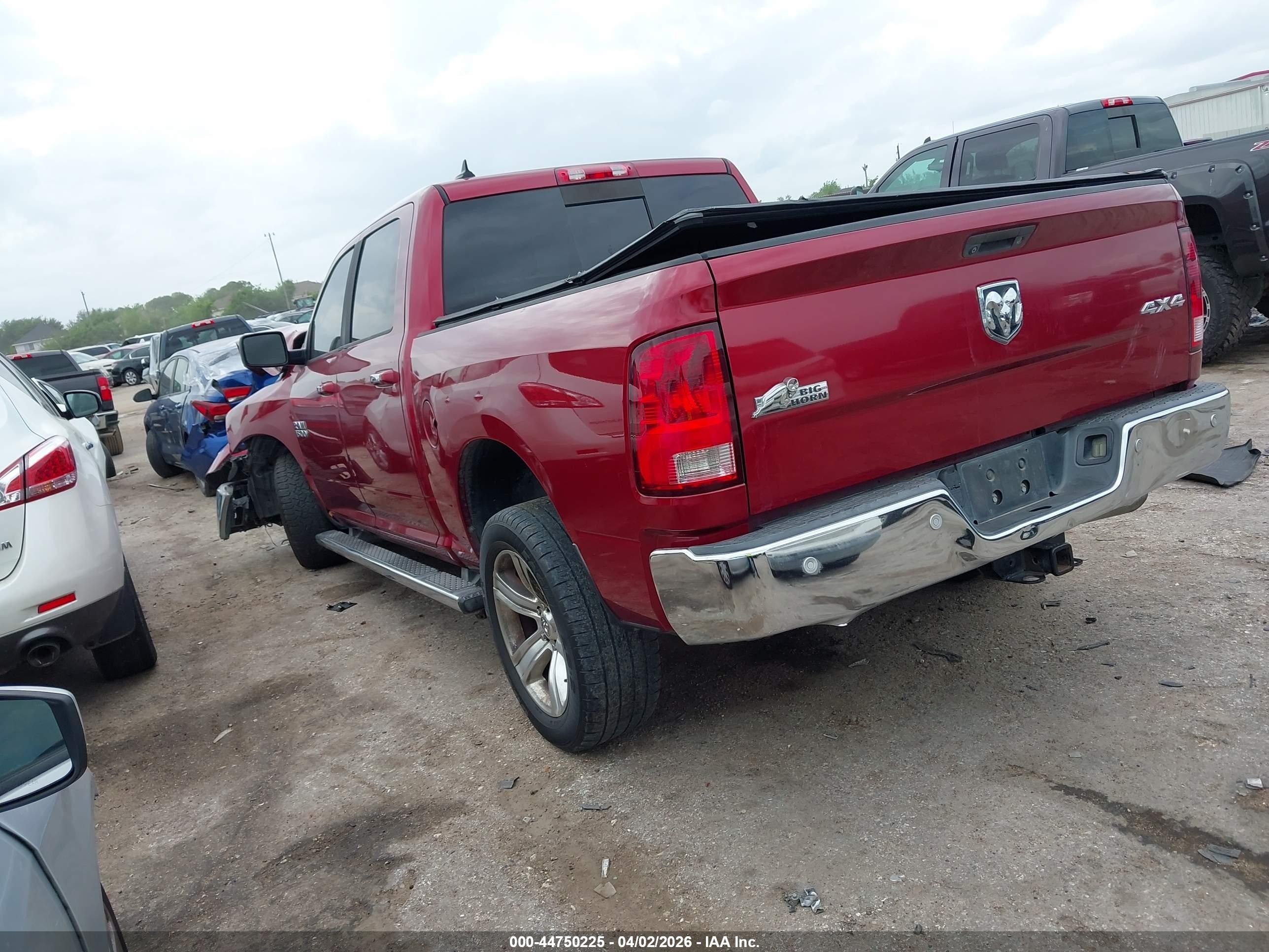 2014 Ram 1500 Big Horn Красный vin: 1C6RR7LG4ES306023