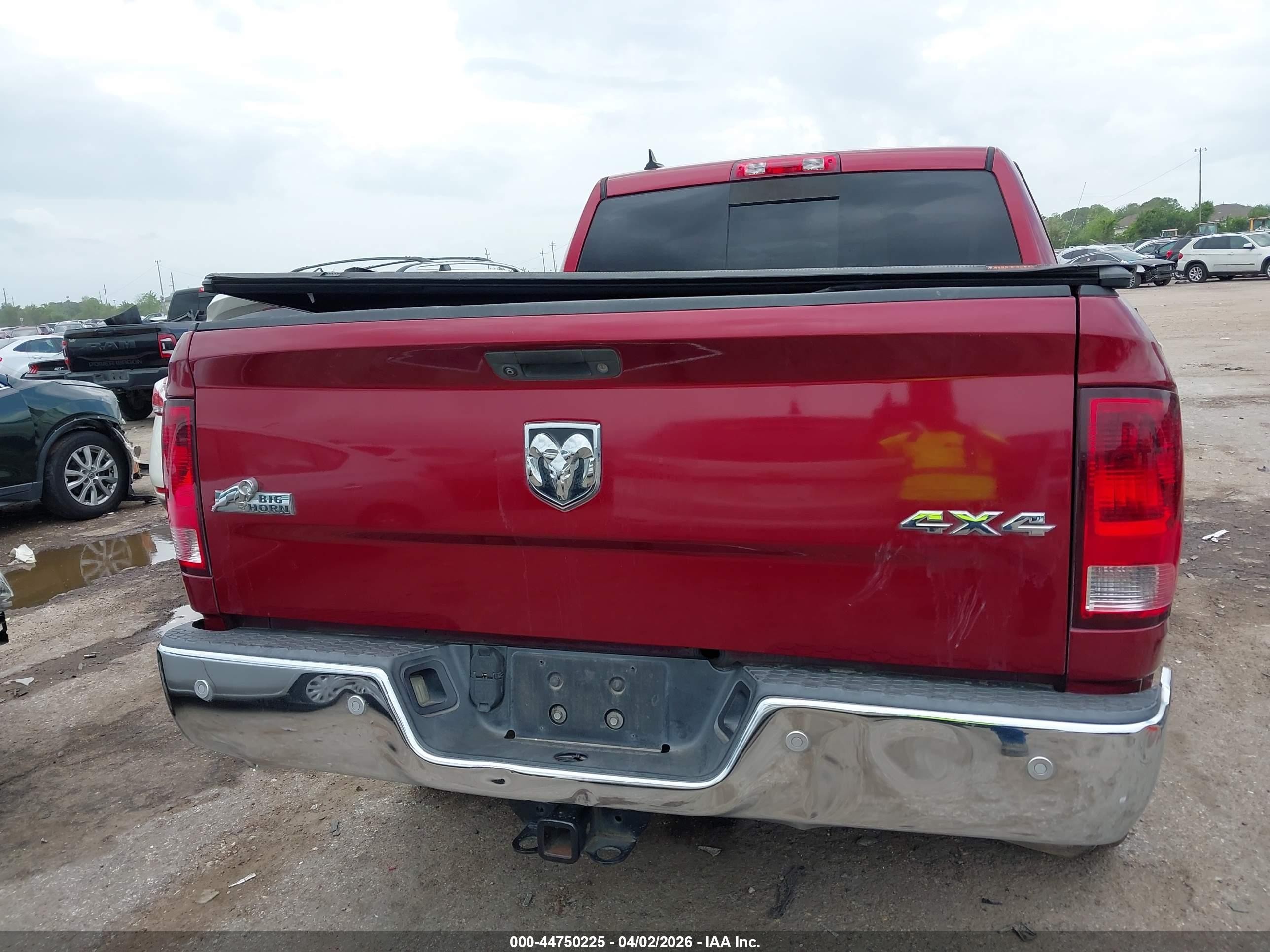 2014 Ram 1500 Big Horn Красный vin: 1C6RR7LG4ES306023
