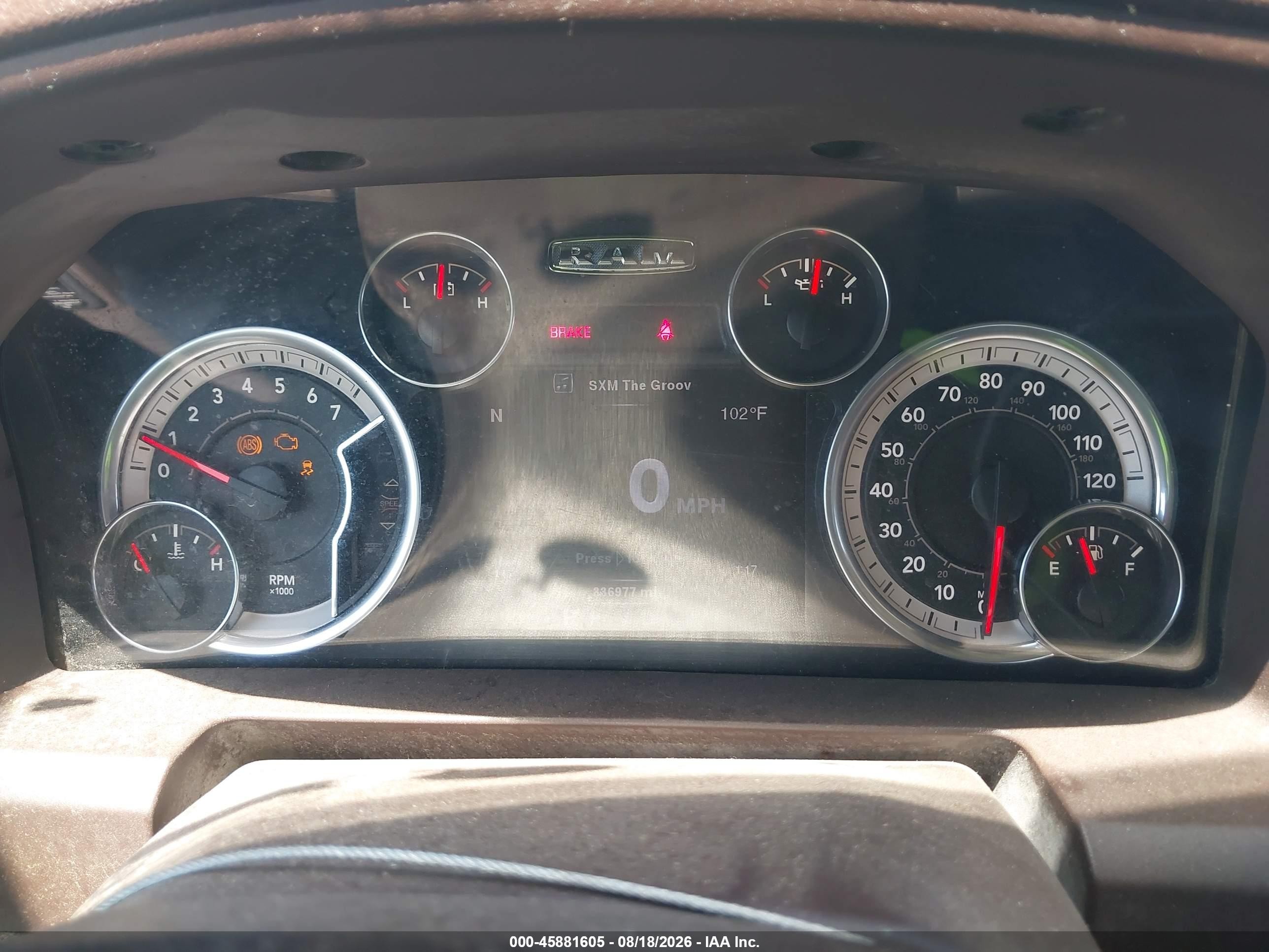 2014 Ram 1500 Outdoorsman Burgundy vin: 1C6RR7LG5ES202849