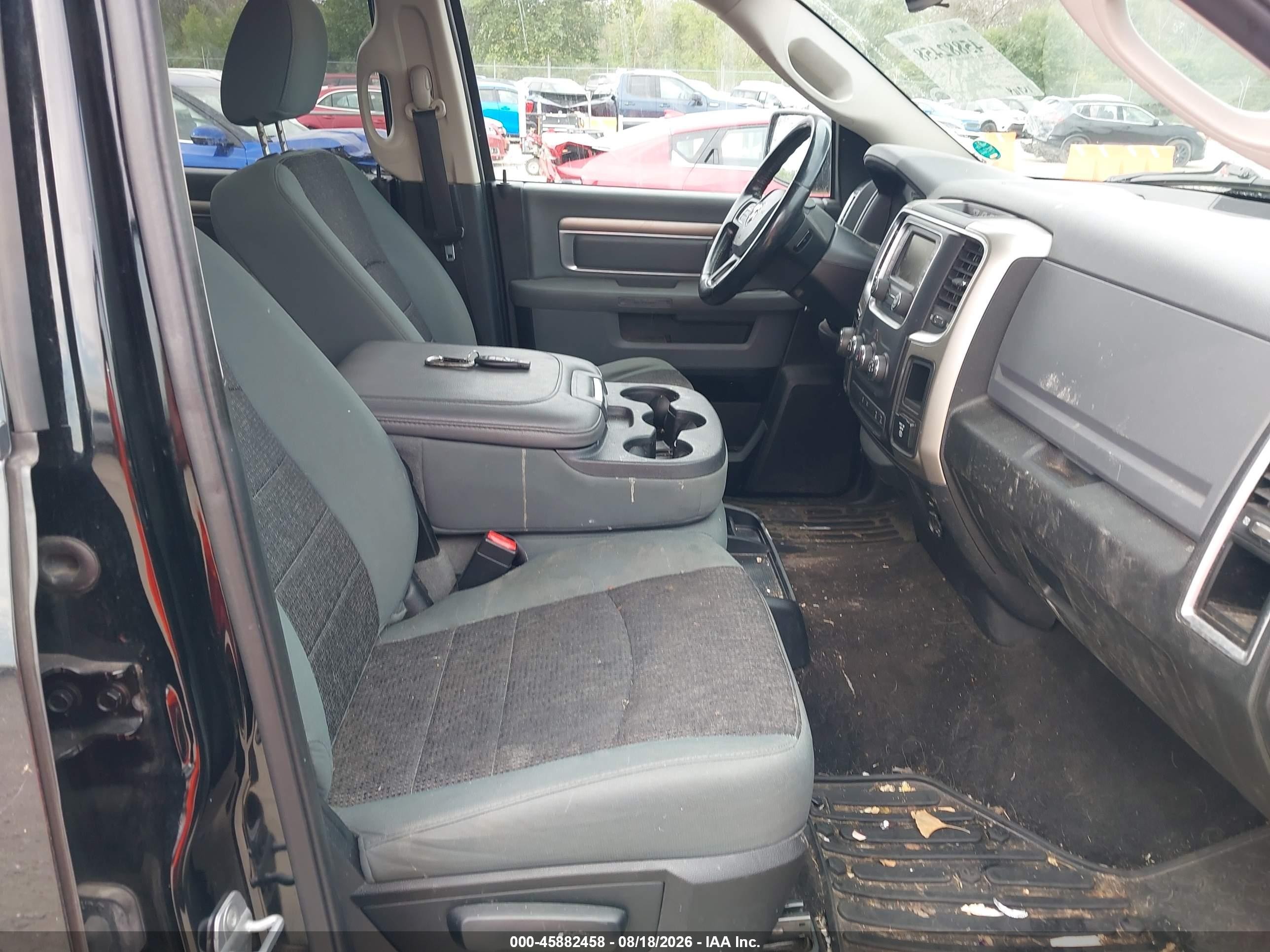 2014 Ram 1500 Big Horn Black vin: 1C6RR7LG5ES386402
