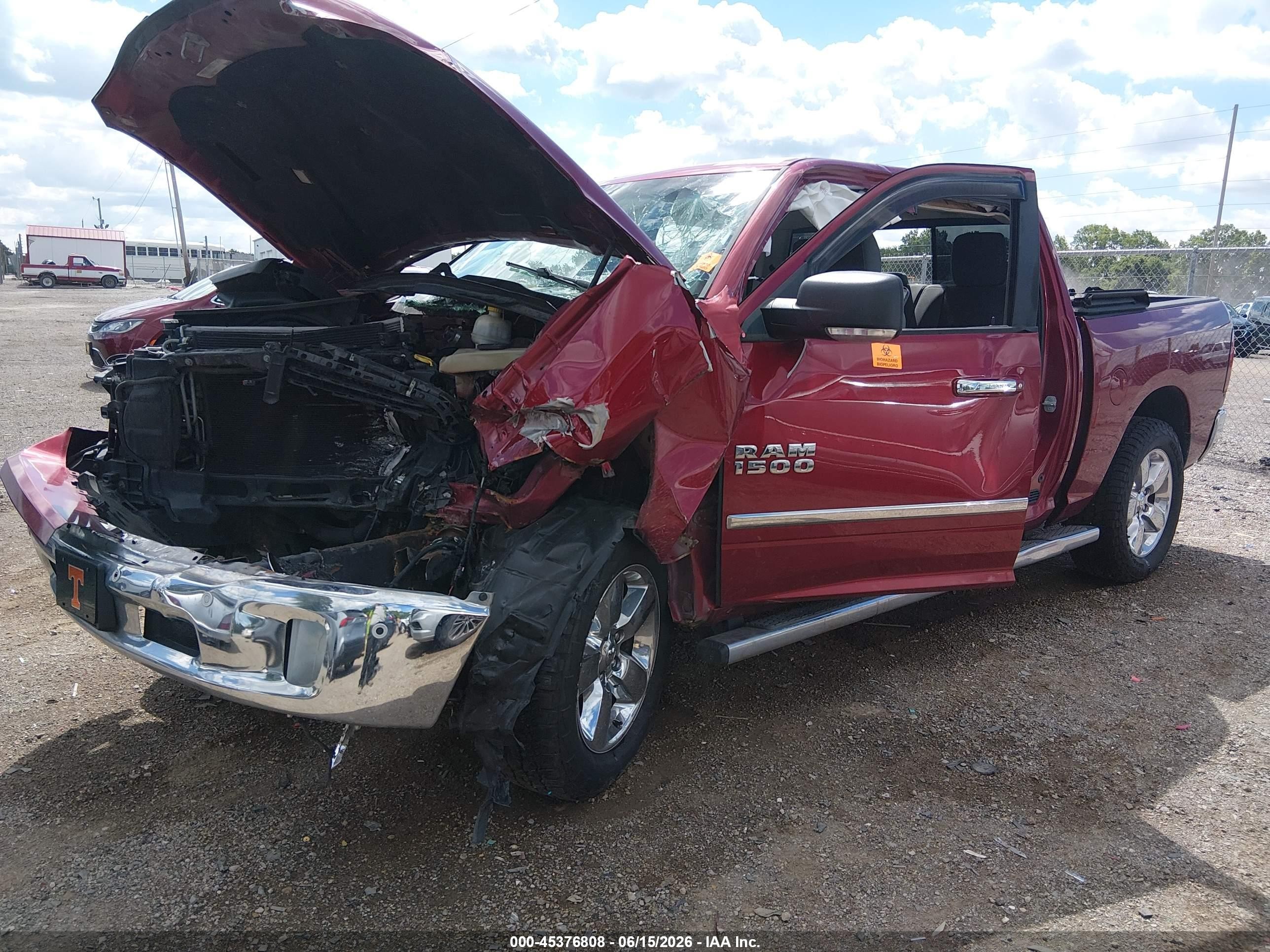 2014 Ram 1500 Big Horn Red vin: 1C6RR7LG5ES450101