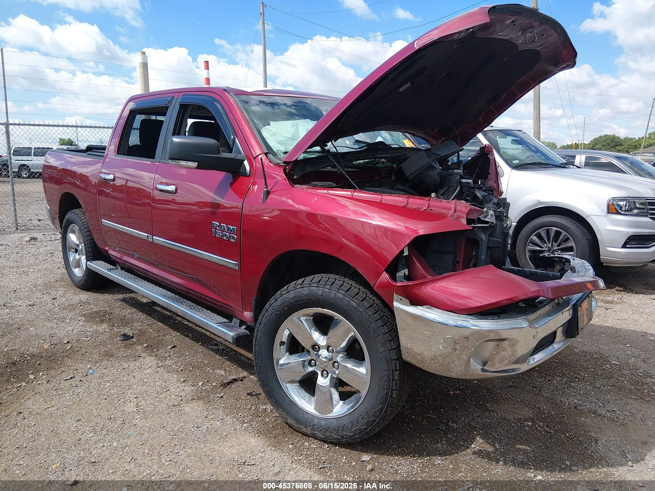 2014 Ram 1500 Big Horn Red vin: 1C6RR7LG5ES450101
