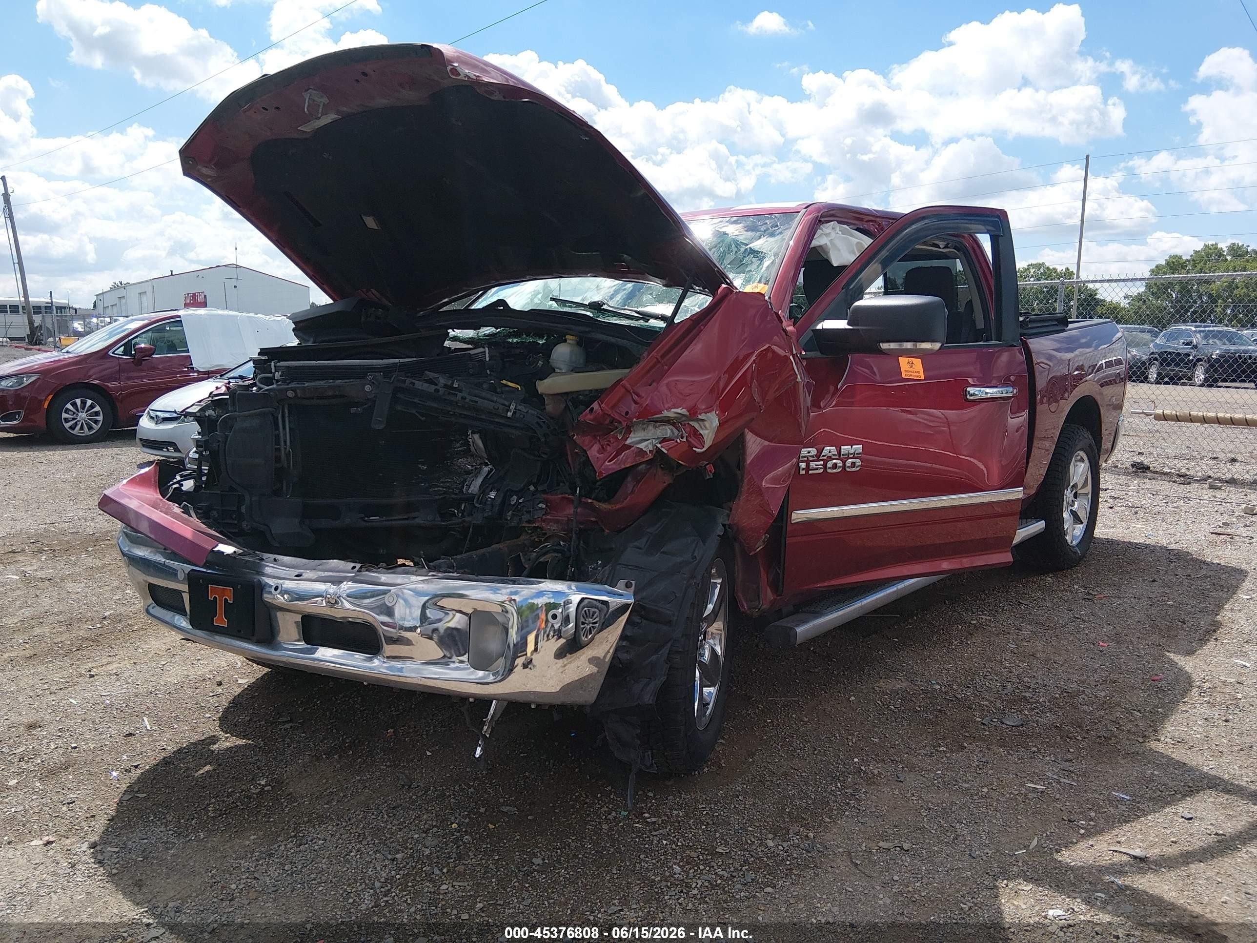 2014 Ram 1500 Big Horn Red vin: 1C6RR7LG5ES450101
