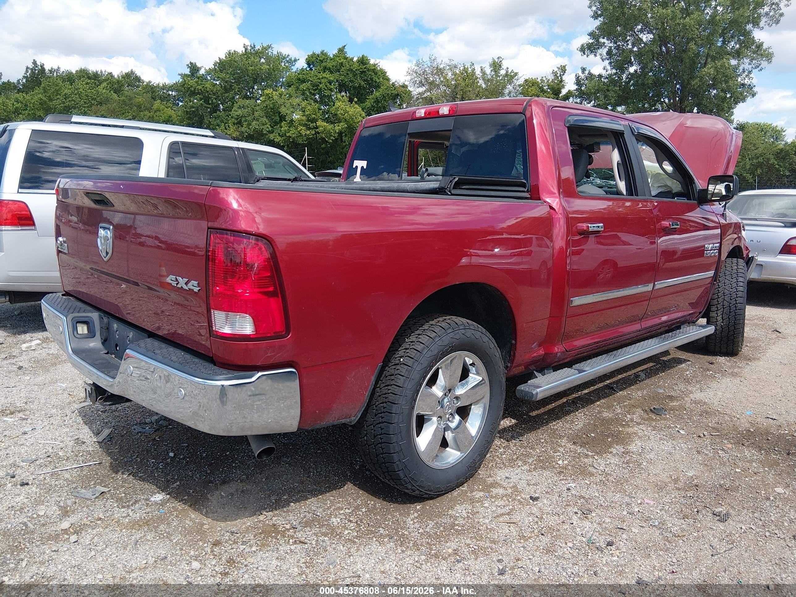 2014 Ram 1500 Big Horn Red vin: 1C6RR7LG5ES450101