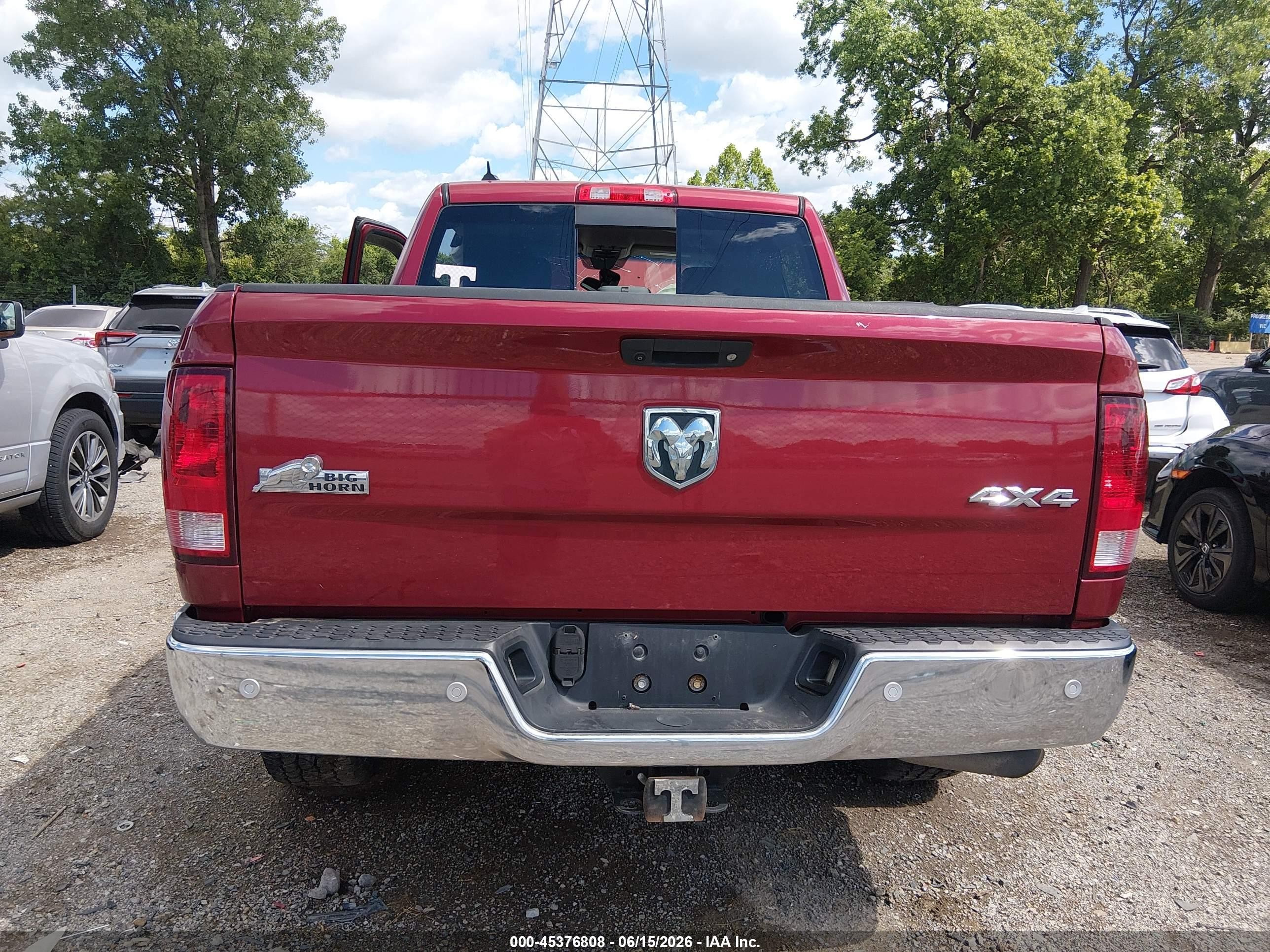 2014 Ram 1500 Big Horn Red vin: 1C6RR7LG5ES450101