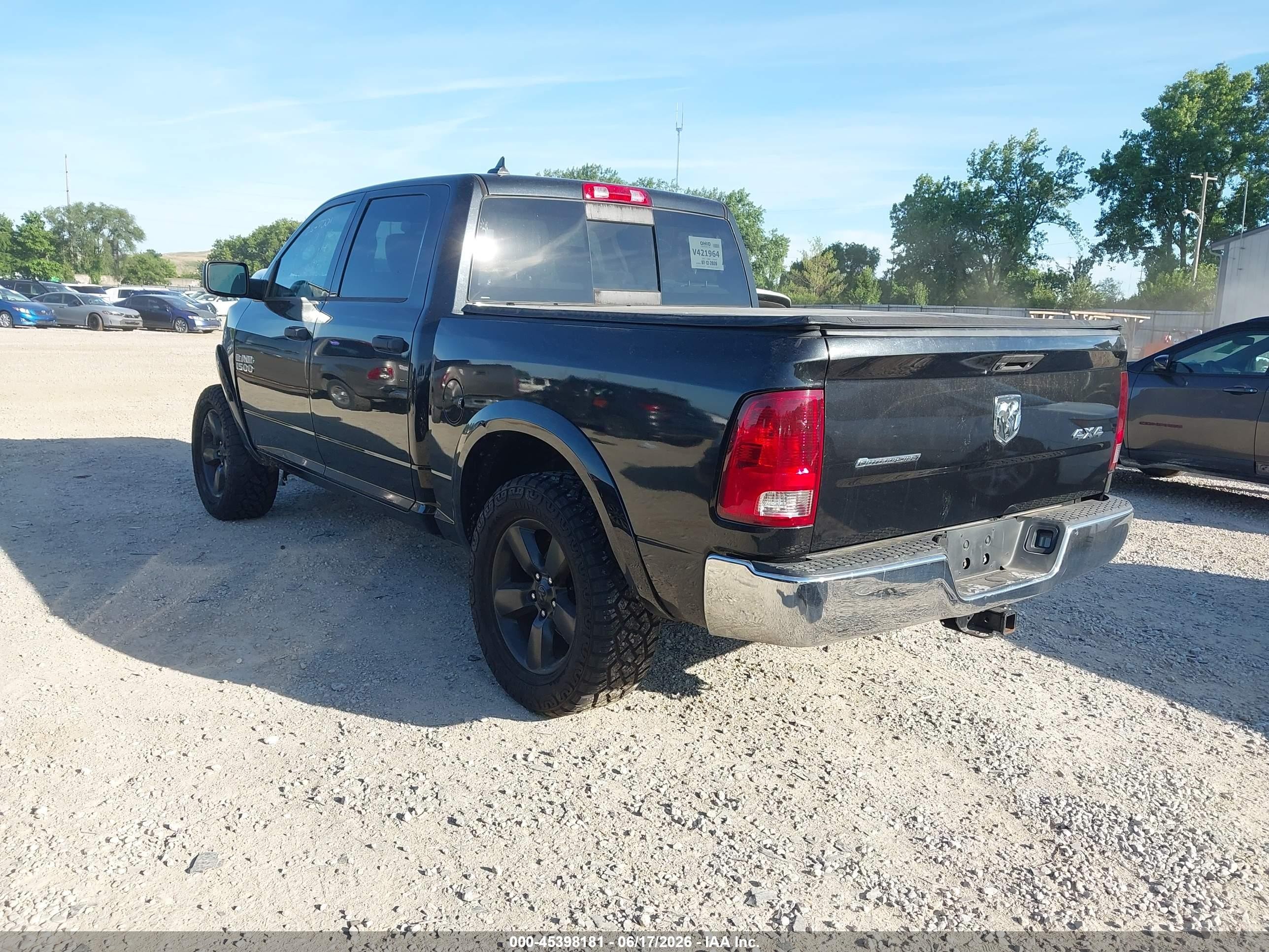 2015 Ram 1500 Outdoorsman Black vin: 1C6RR7LG5FS626484