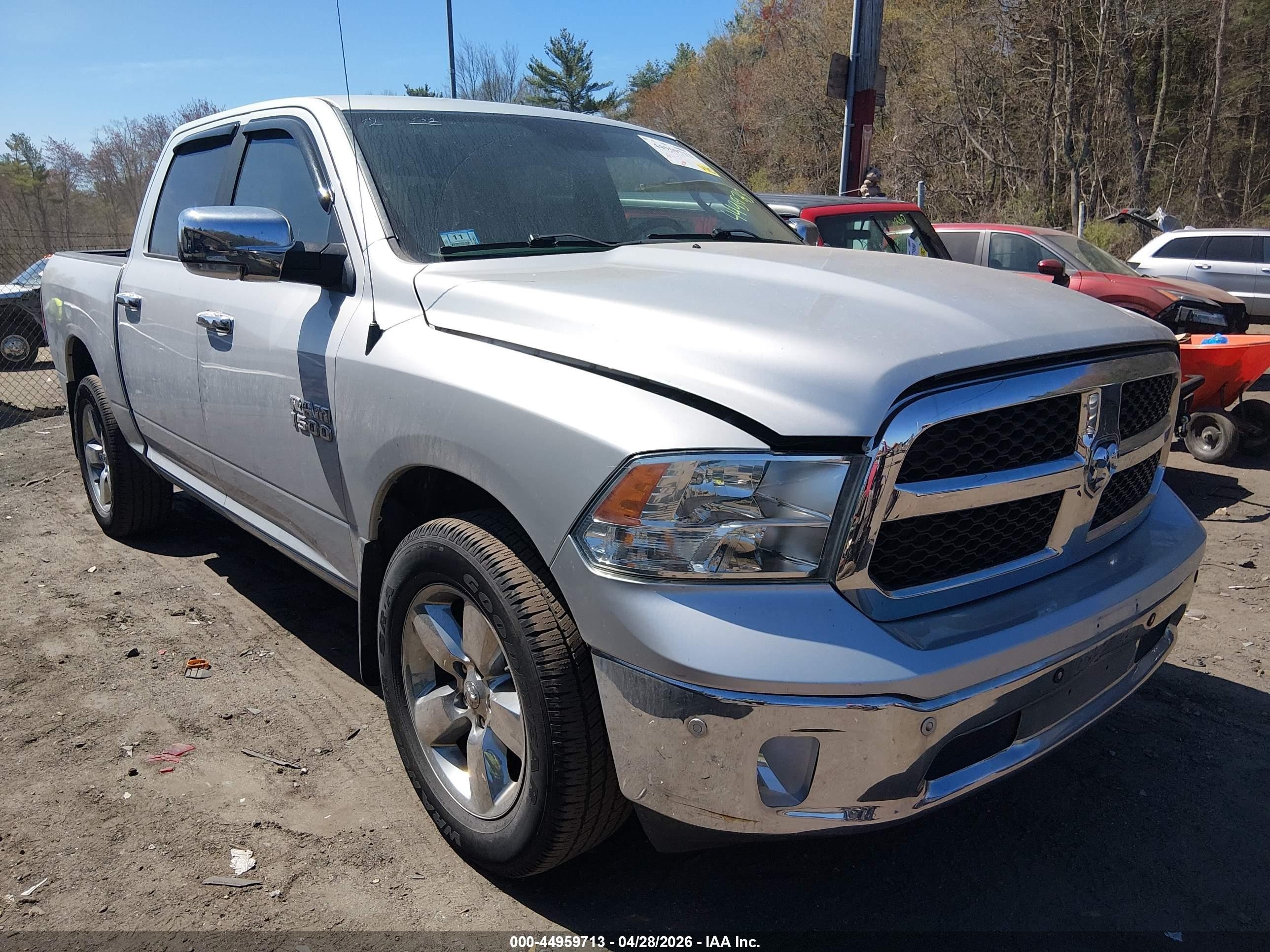 2017 Ram 1500 Big Horn  4x4 5'7 Box Silver vin: 1C6RR7LG5HS560330