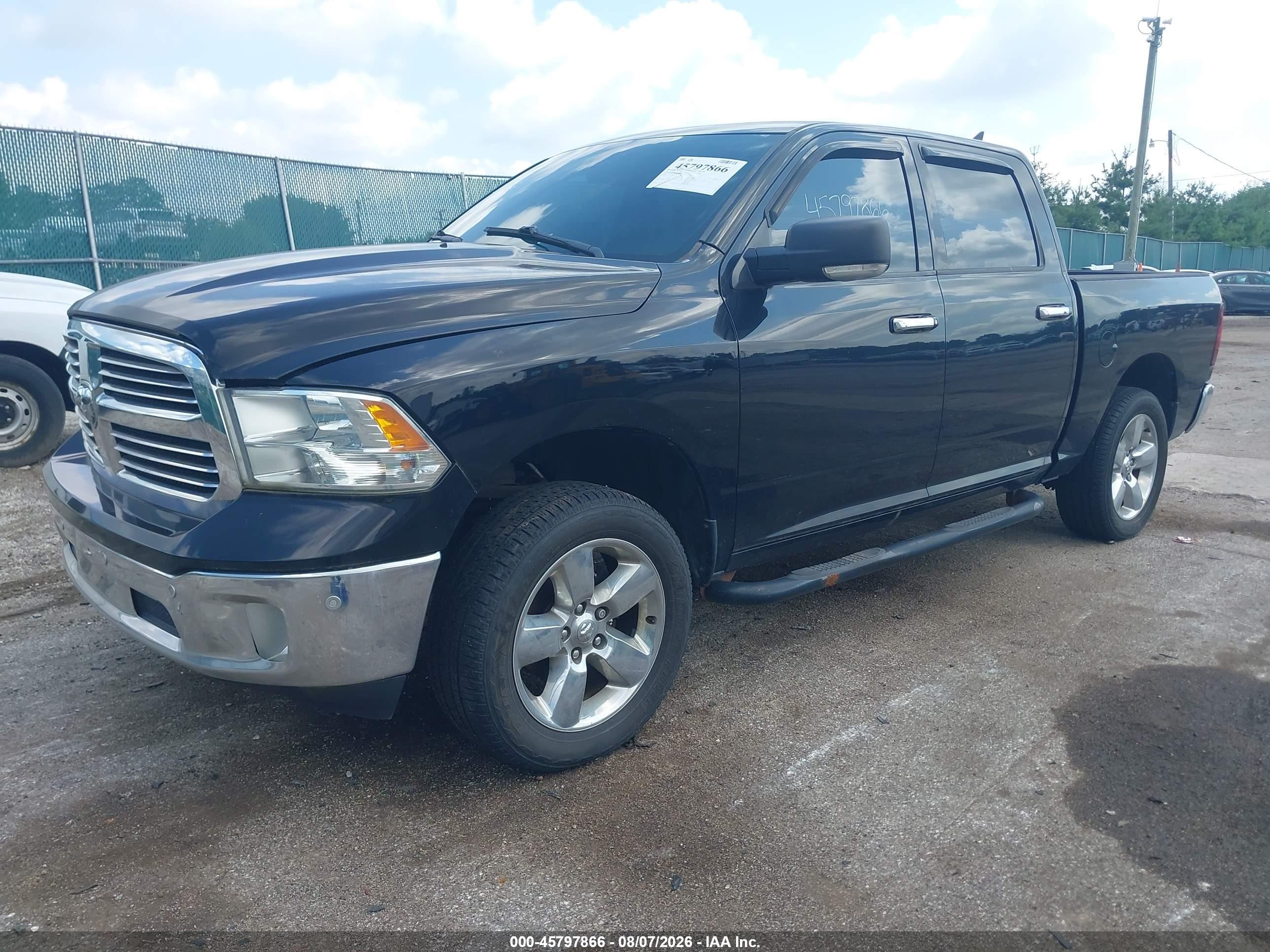 2014 Ram 1500 Big Horn Black vin: 1C6RR7LG6ES380804
