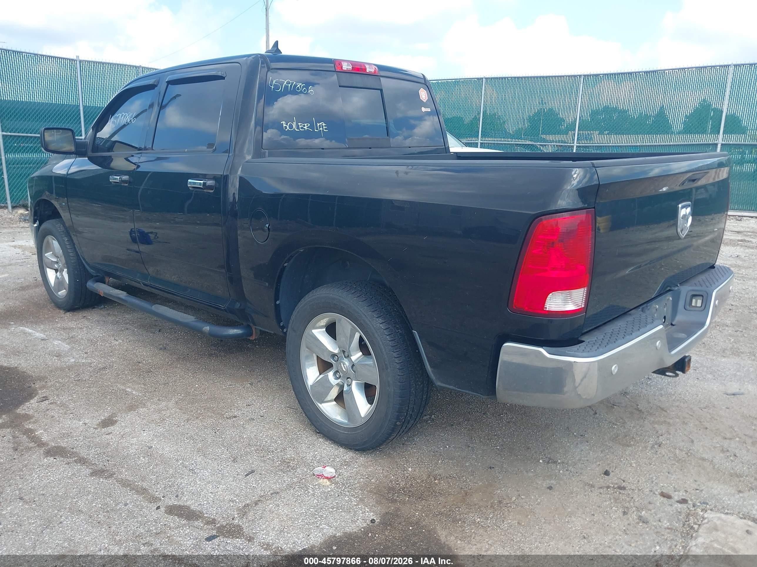 2014 Ram 1500 Big Horn Black vin: 1C6RR7LG6ES380804