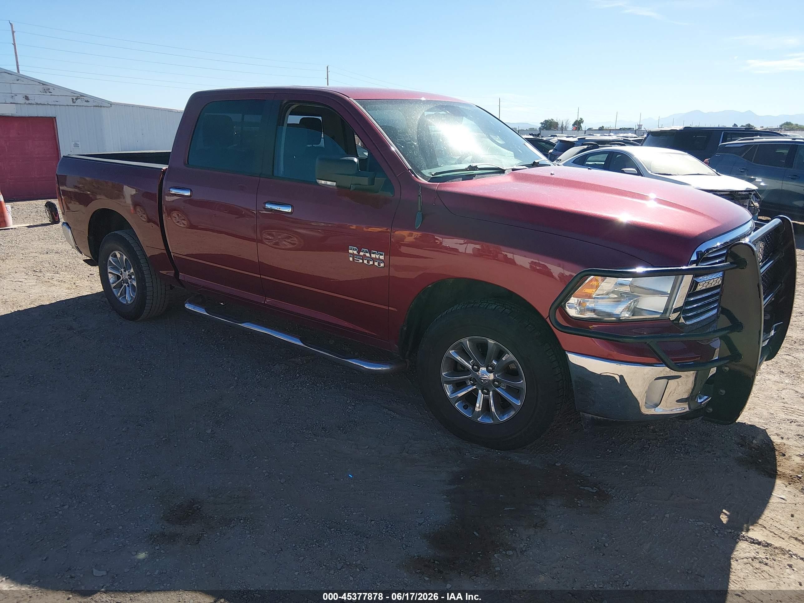 2013 Ram 1500 Slt Red vin: 1C6RR7LG7DS682469
