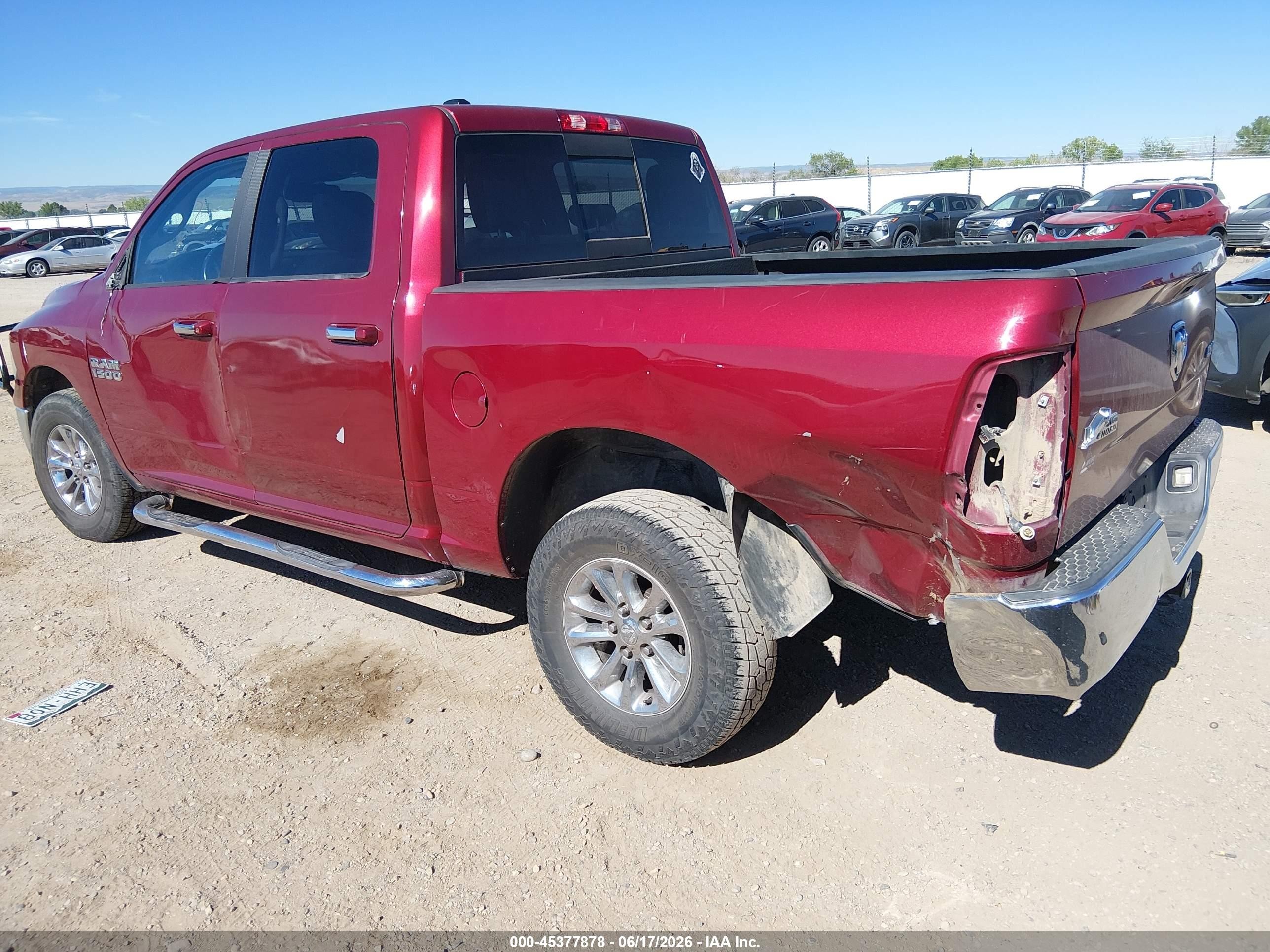 2013 Ram 1500 Slt Red vin: 1C6RR7LG7DS682469