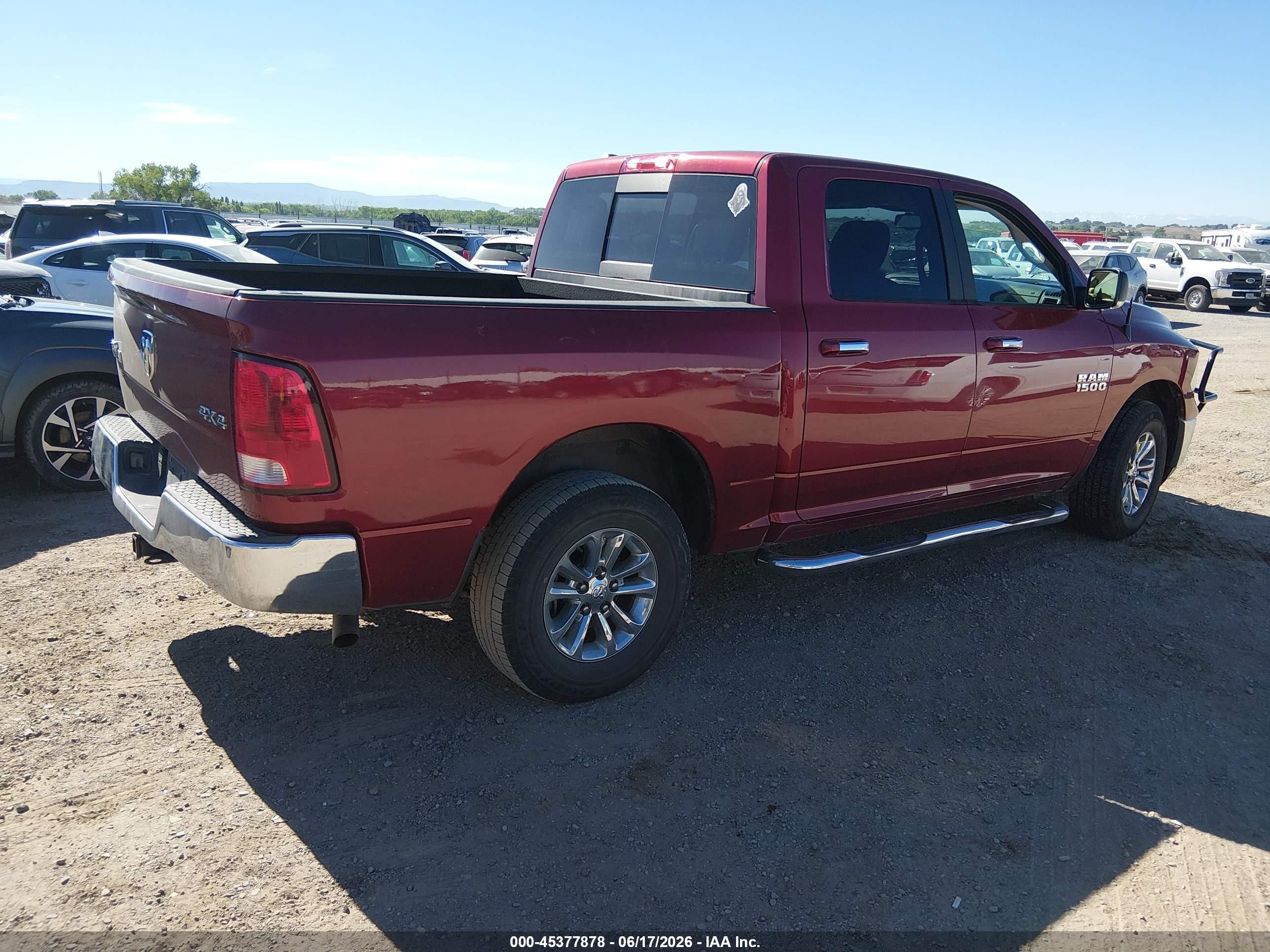2013 Ram 1500 Slt Red vin: 1C6RR7LG7DS682469