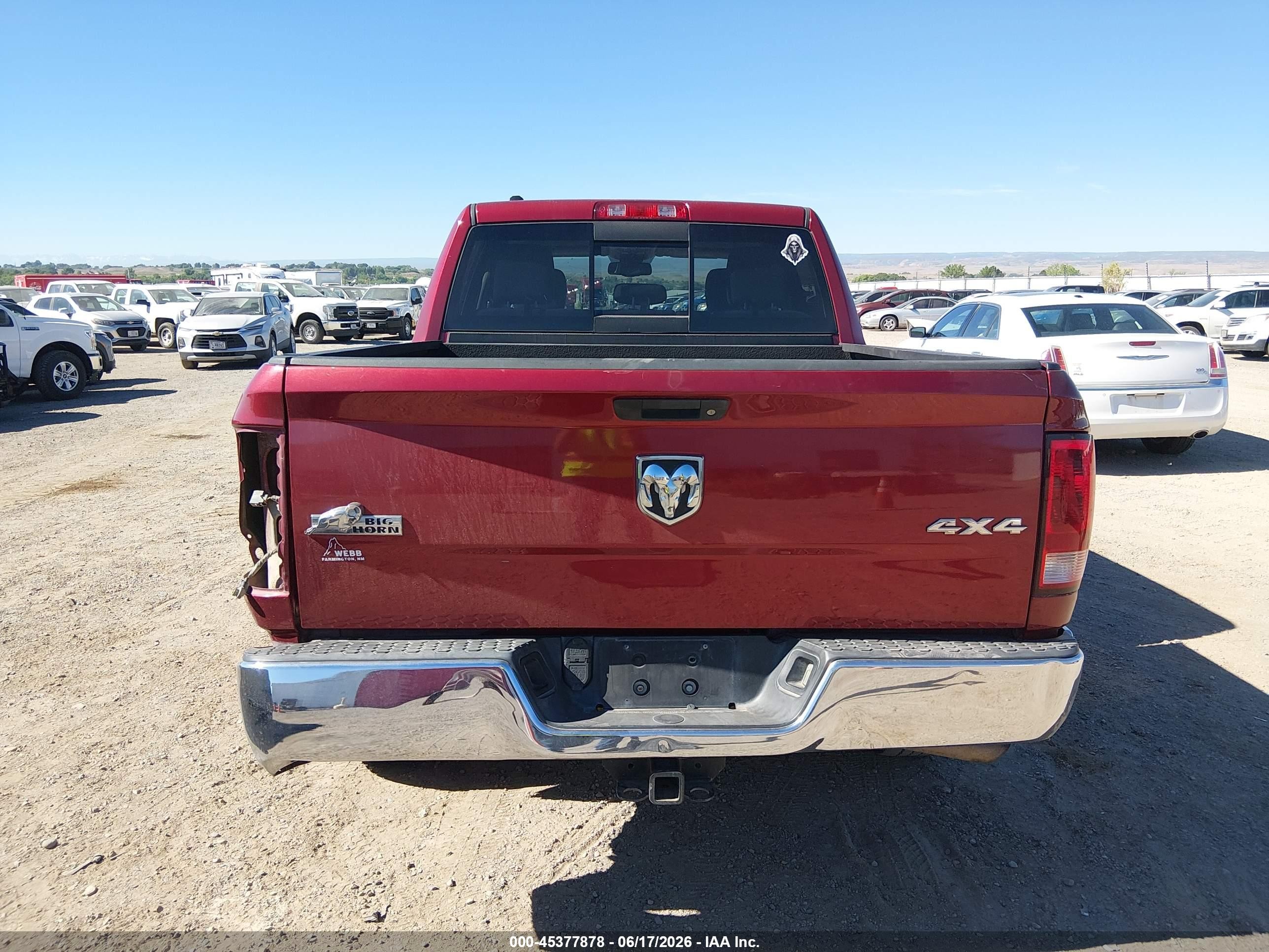 2013 Ram 1500 Slt Red vin: 1C6RR7LG7DS682469